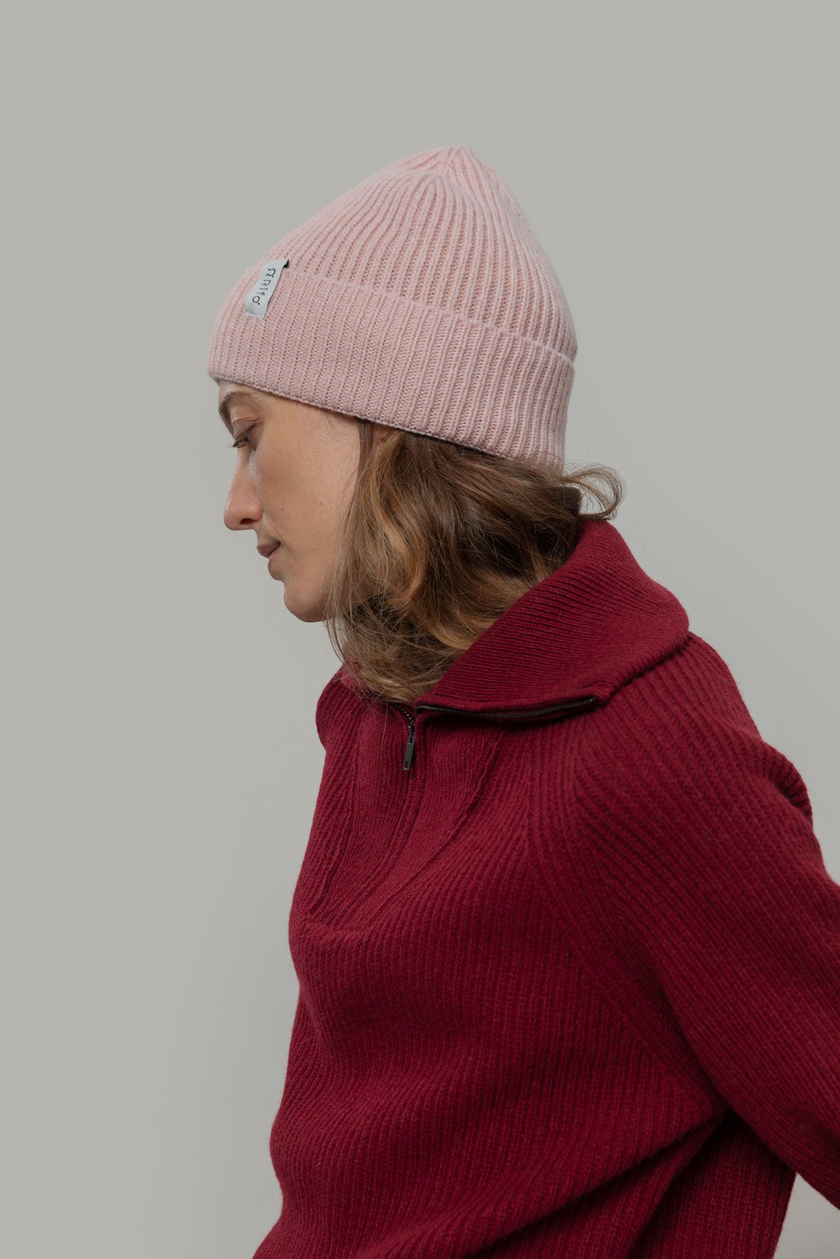 Cashmere beanie Marcello Light Pink