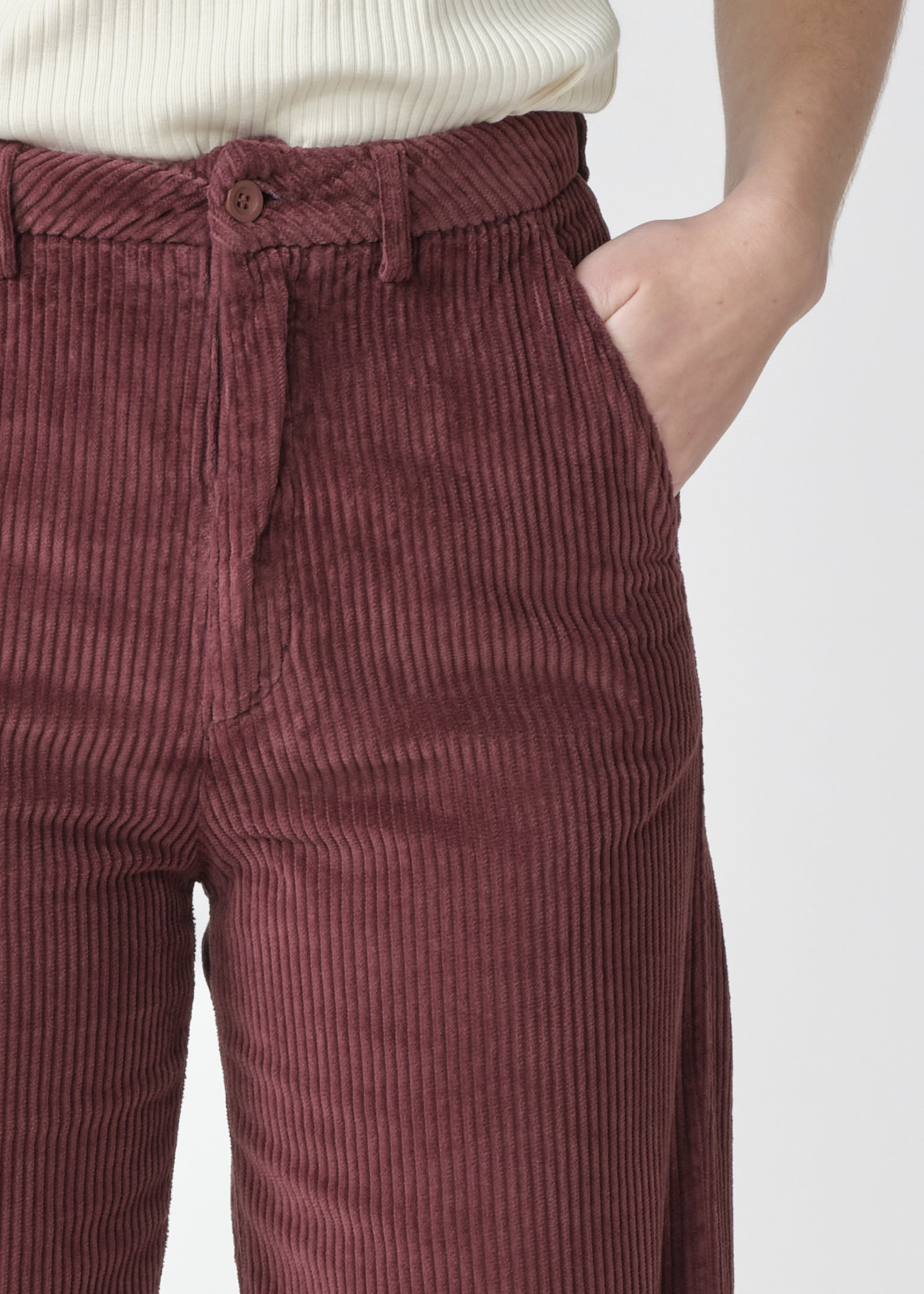 Lydia Burgundy corduroy pants