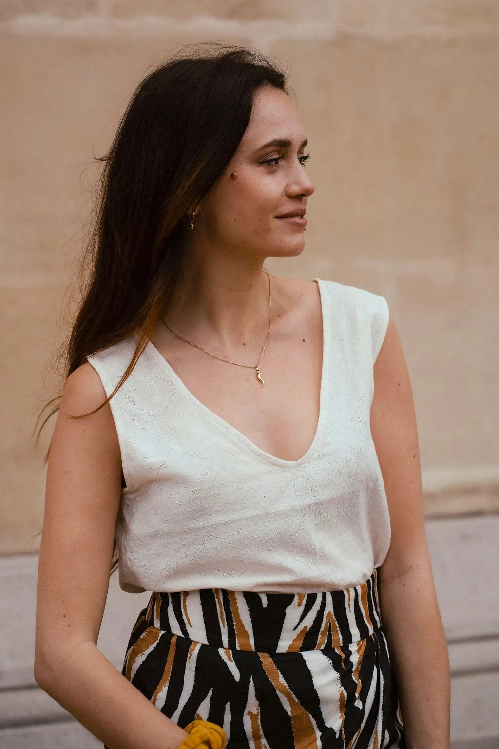 Top réversible Nusa Blanc