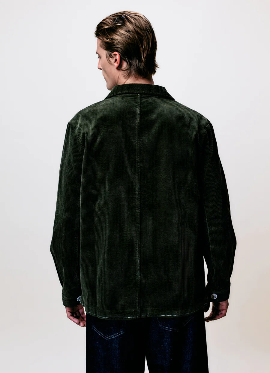Cord-Jacke Olivgrün