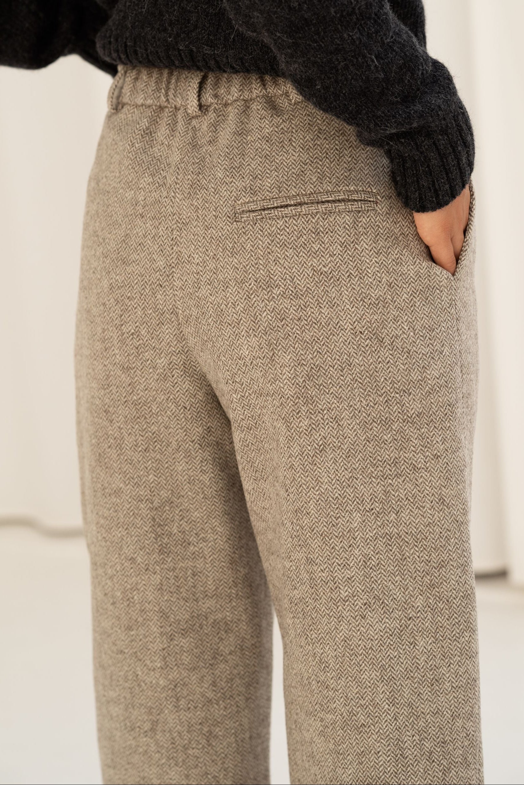 Zoe Wool Trousers Beige