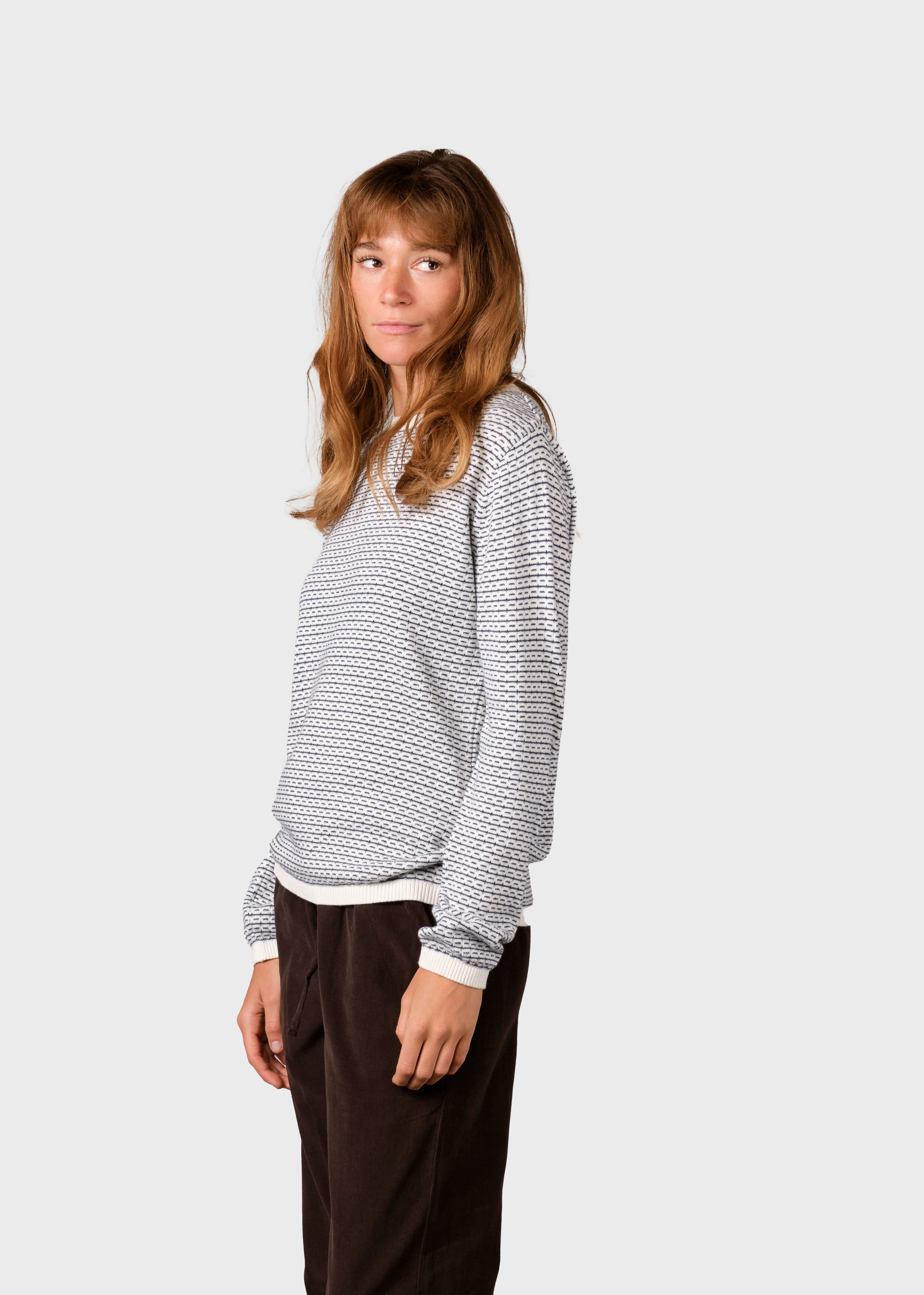 Feiner Pullover Silje weiss-blau