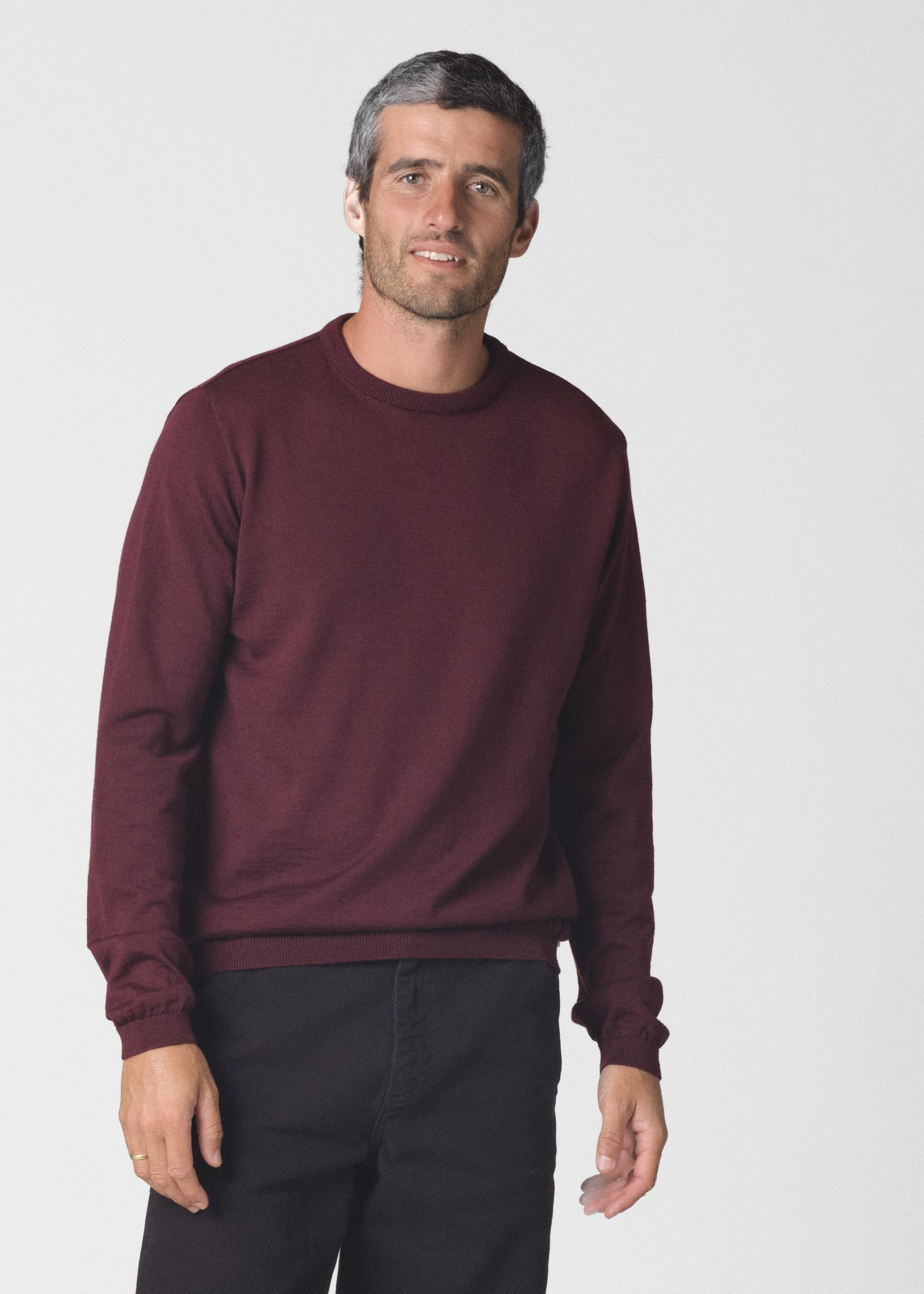 Thin Merino Sweater Burgundy