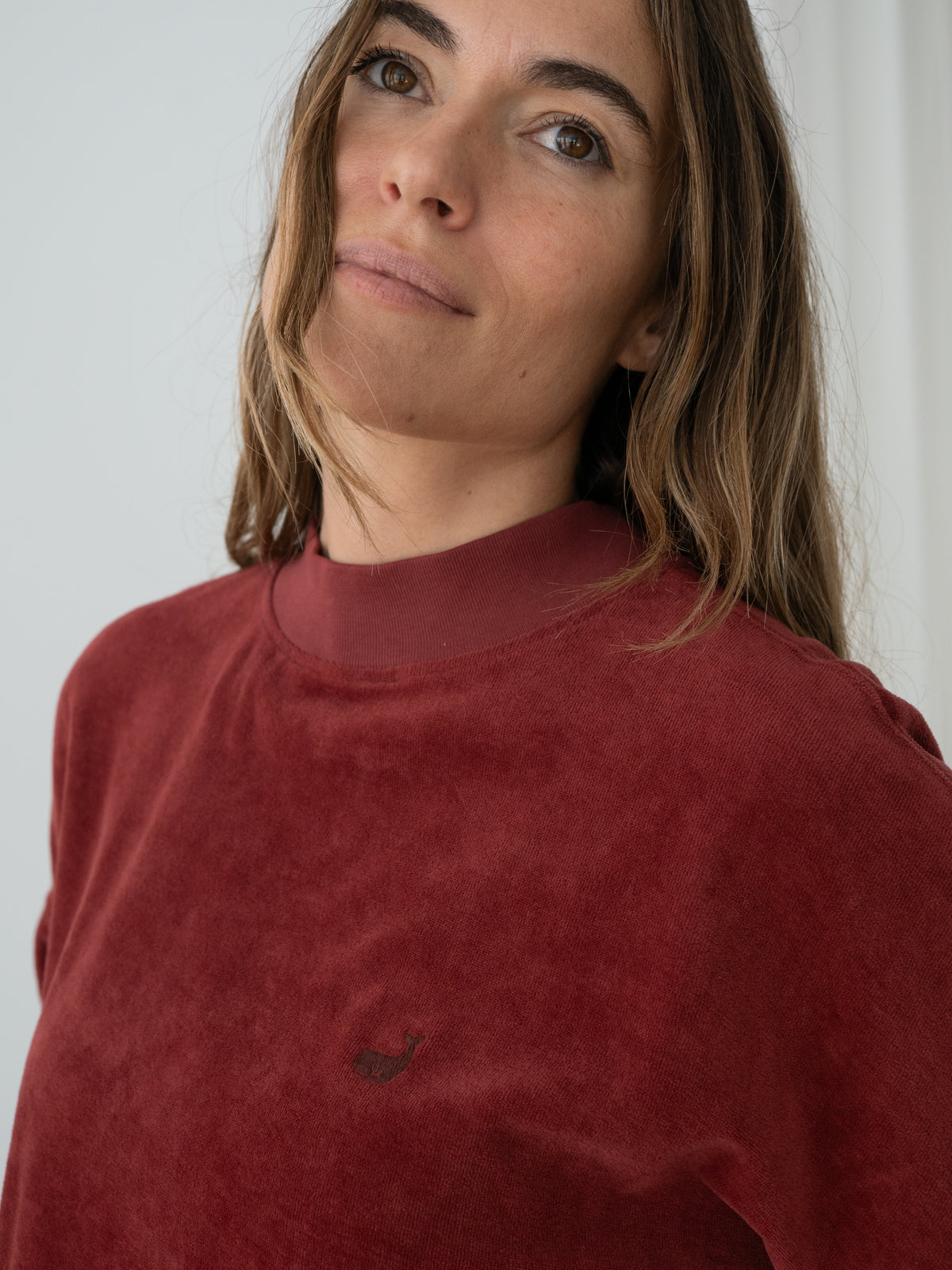 Sweatshirt velours Binz Bordeaux