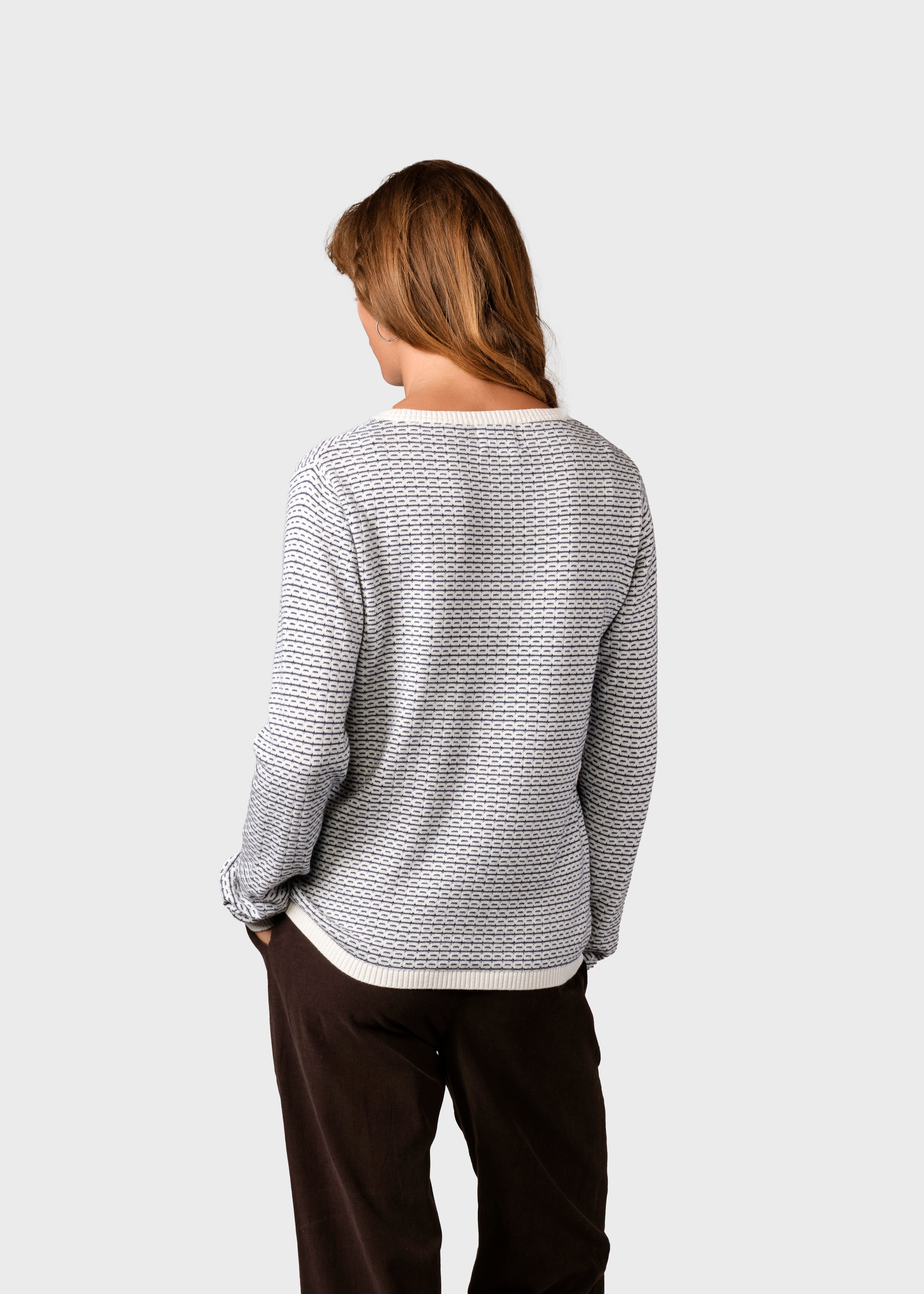 Feiner Pullover Silje weiss-blau