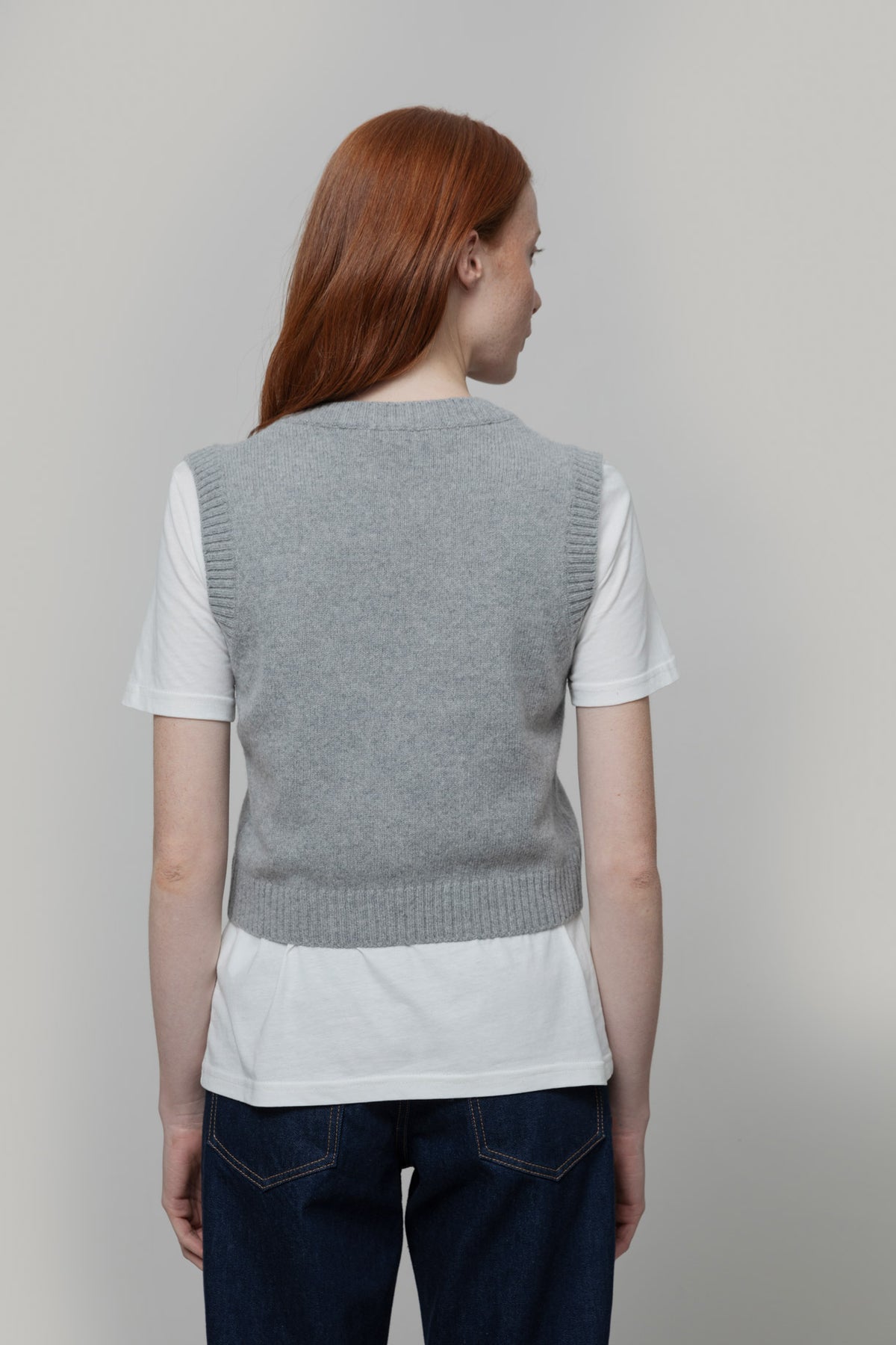 Ärmelloser Pullover Melania Grau