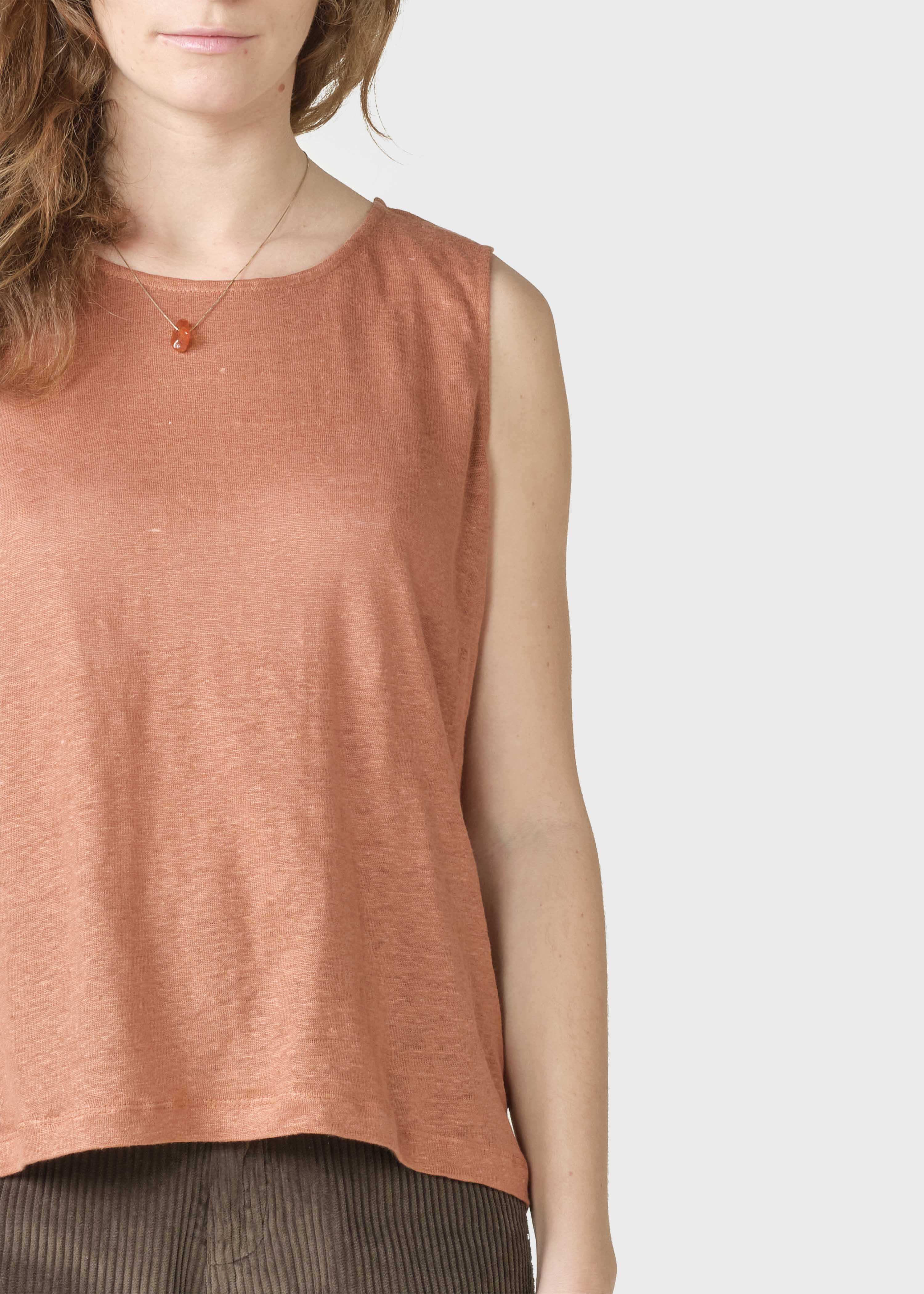 Leinen TankTop Dee Terrakotta
