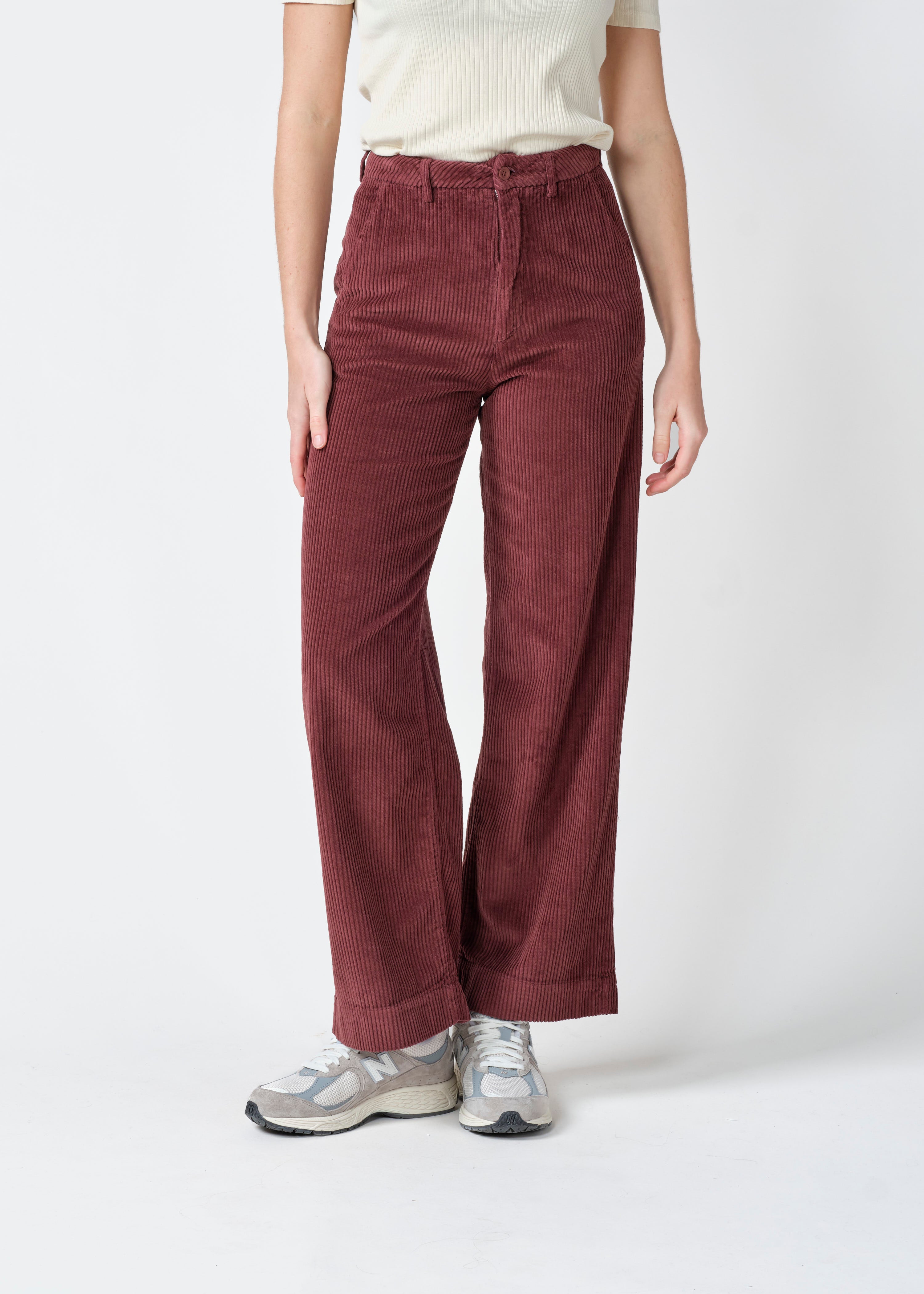Lydia Burgundy corduroy pants