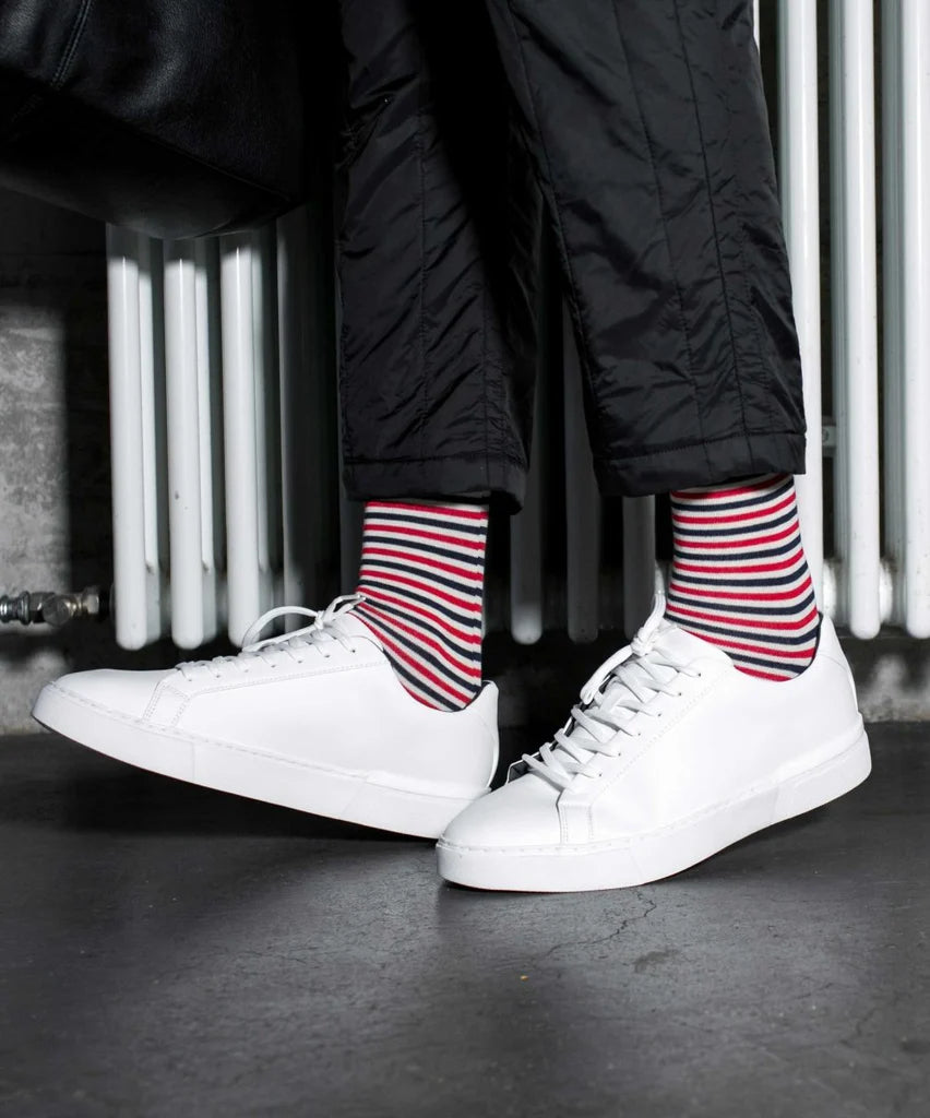 Black Forest Cake Gestreift Socken aus Bio-Baumwolle
