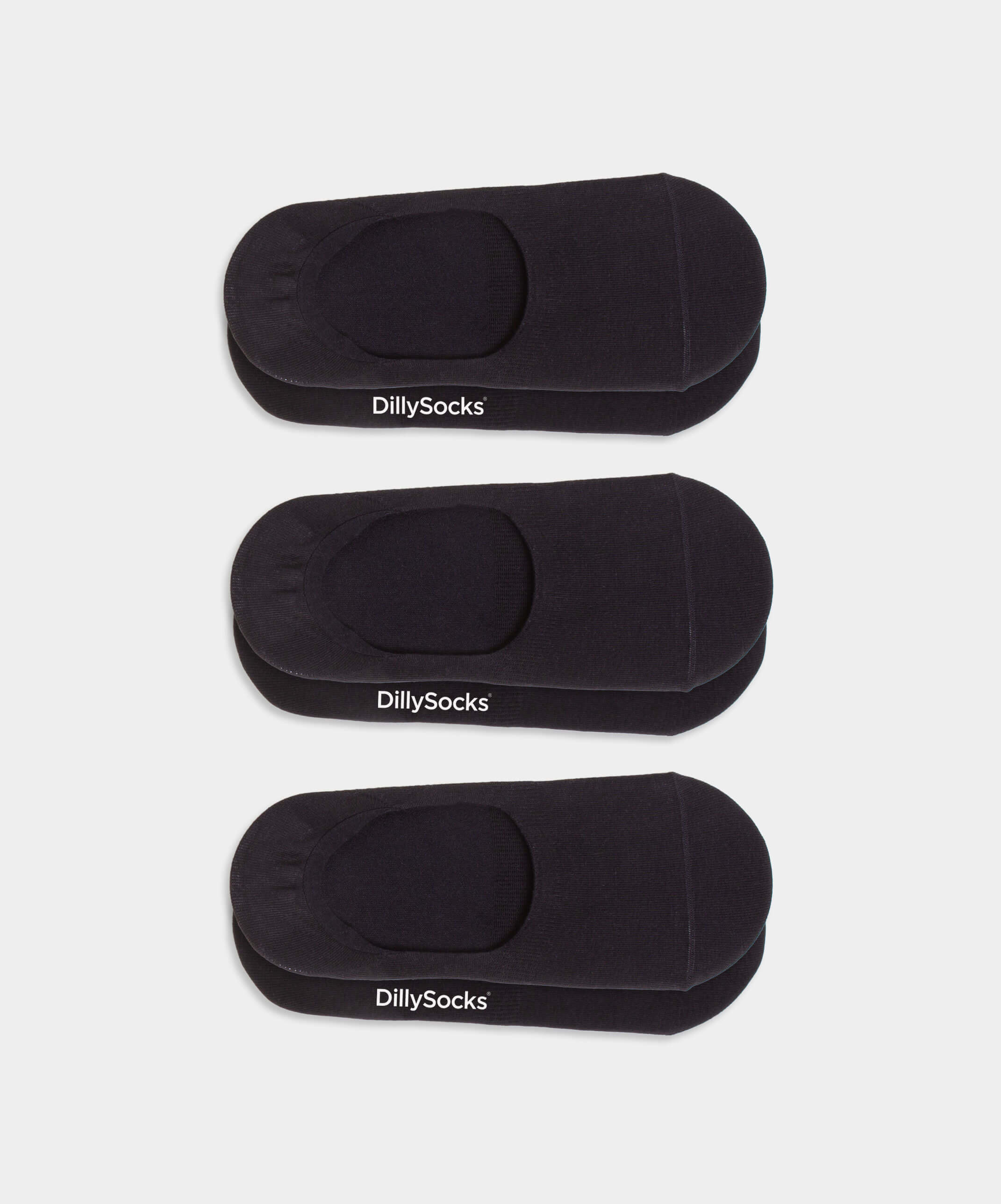 Schwarze füsslinge Socken - Dreier Pack