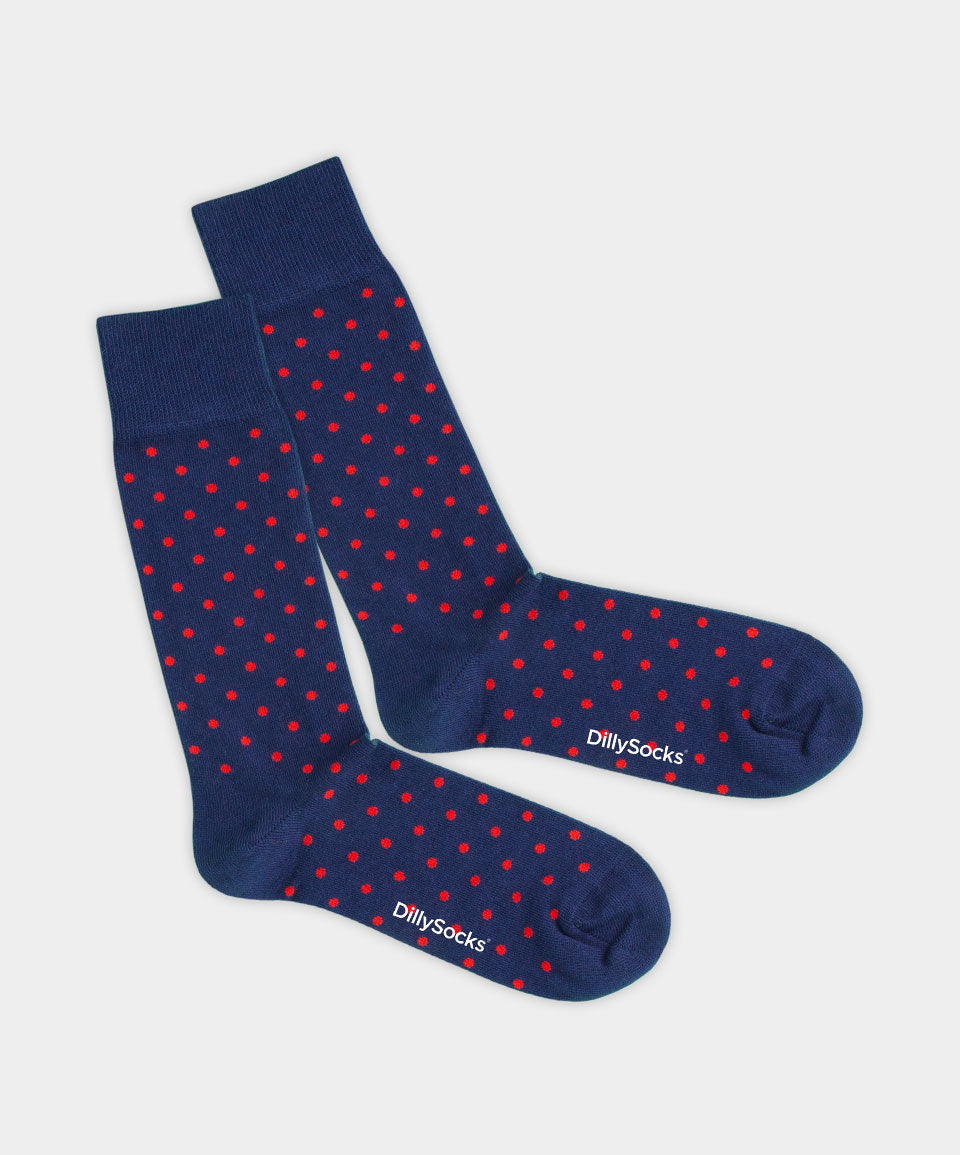 Chaussettes fantaisies en coton bio - Tiny Blood Dots