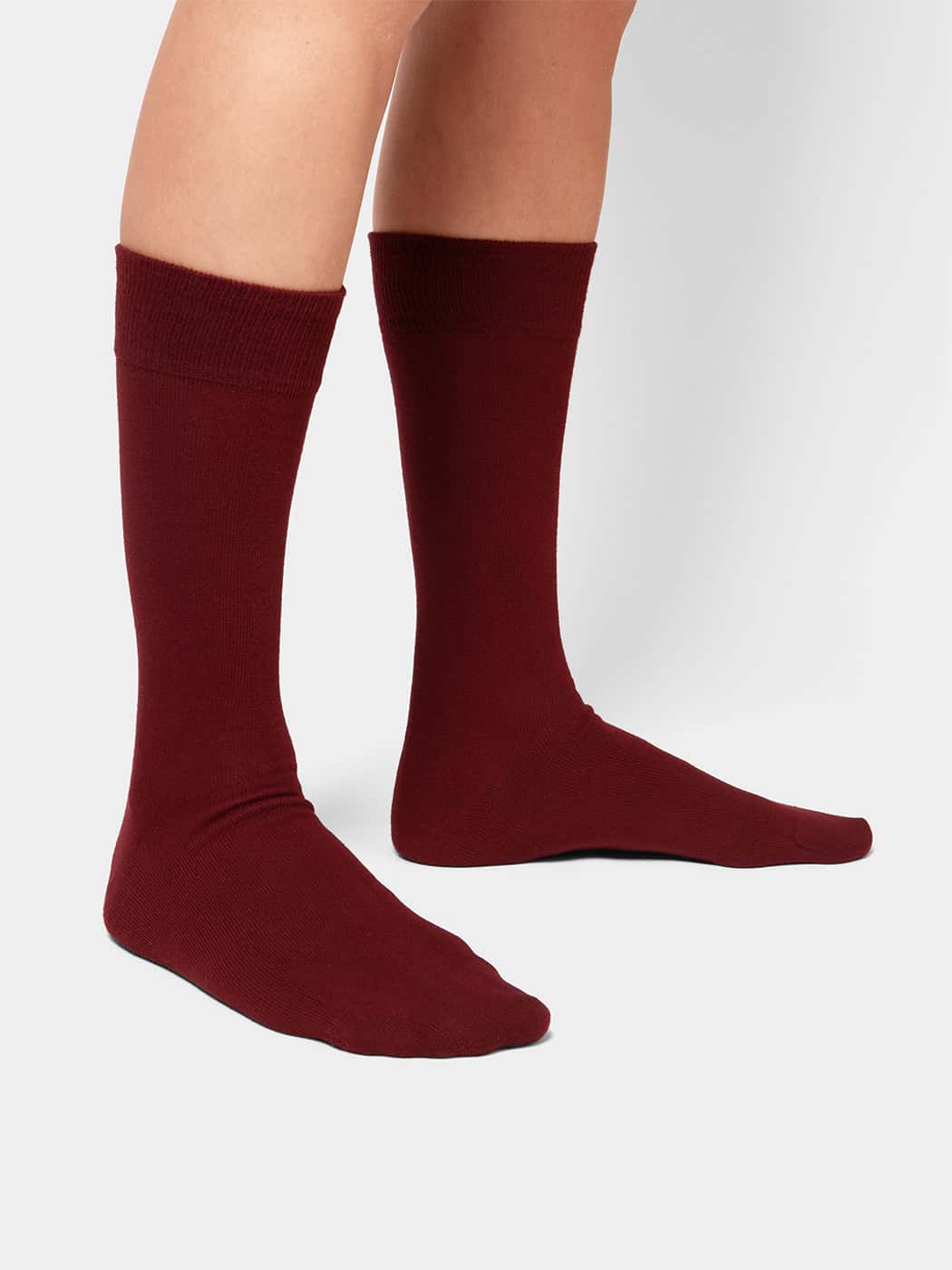 Pack de 3 paires de chaussettes unies bordeaux