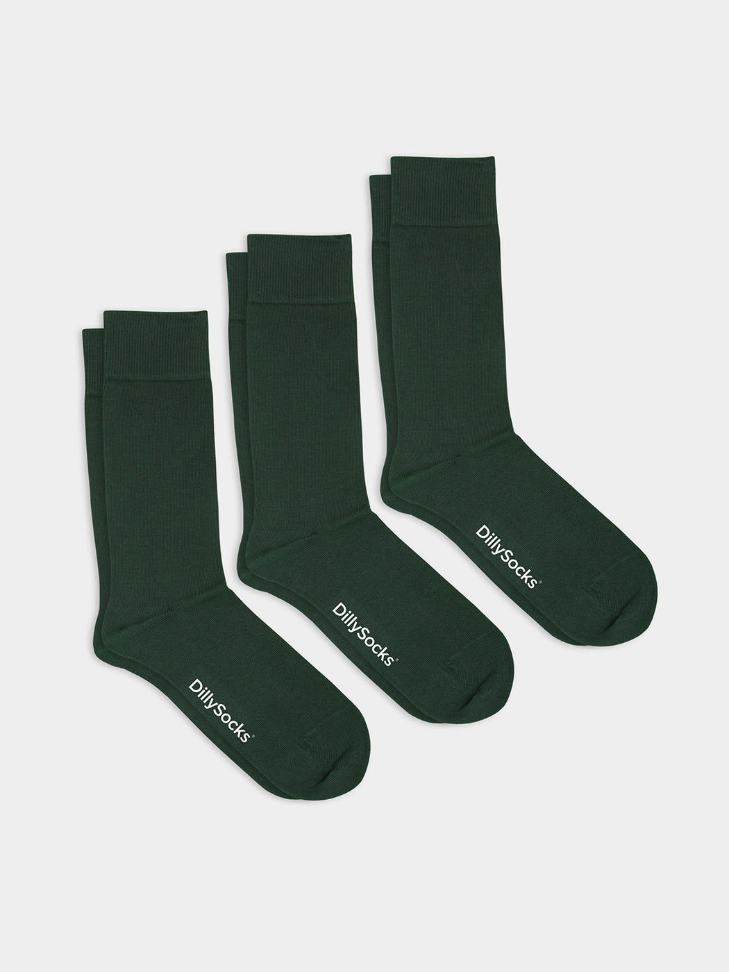 Pack of 3 pairs of plain green socks