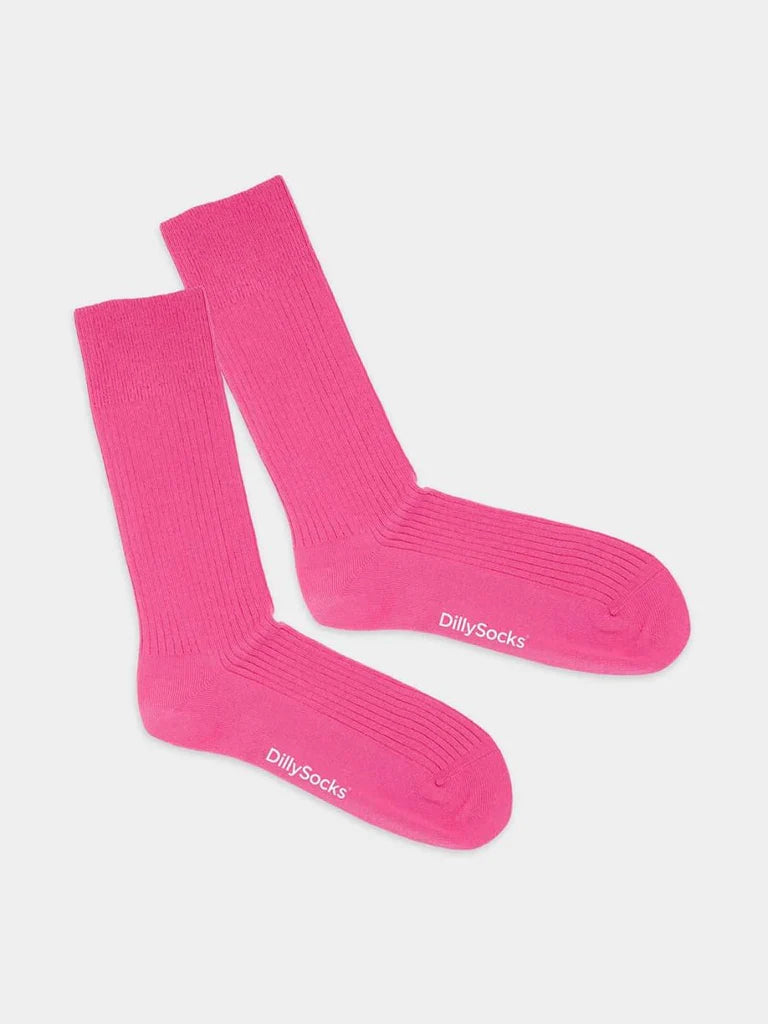 Ribbed Splash Pink Socken