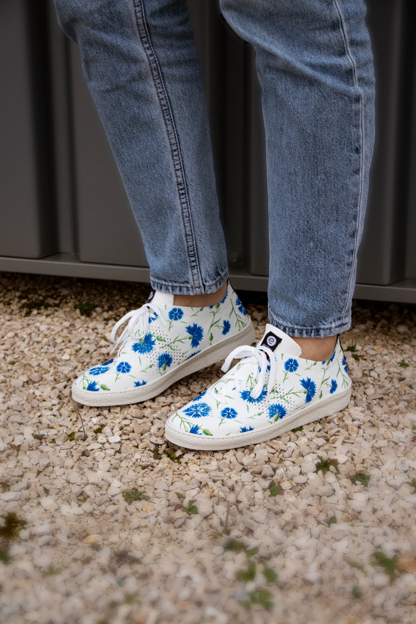 Summer Trainers Flowers Blue