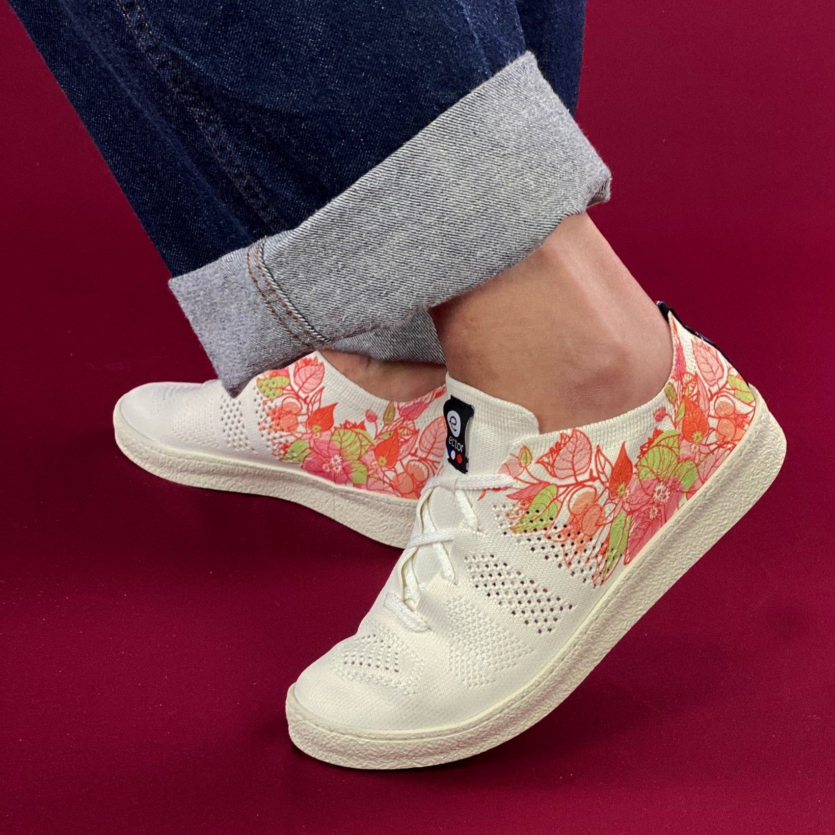 Sneakers écoresponsables femme Flowers Rose