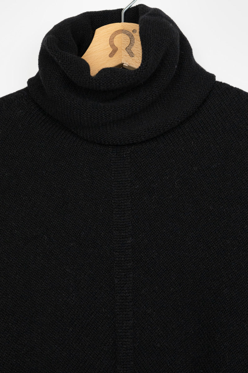 Poncho cachemire Elisabetta Noir