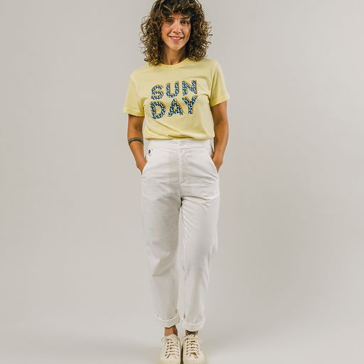 Pantalon blanc femme Capri