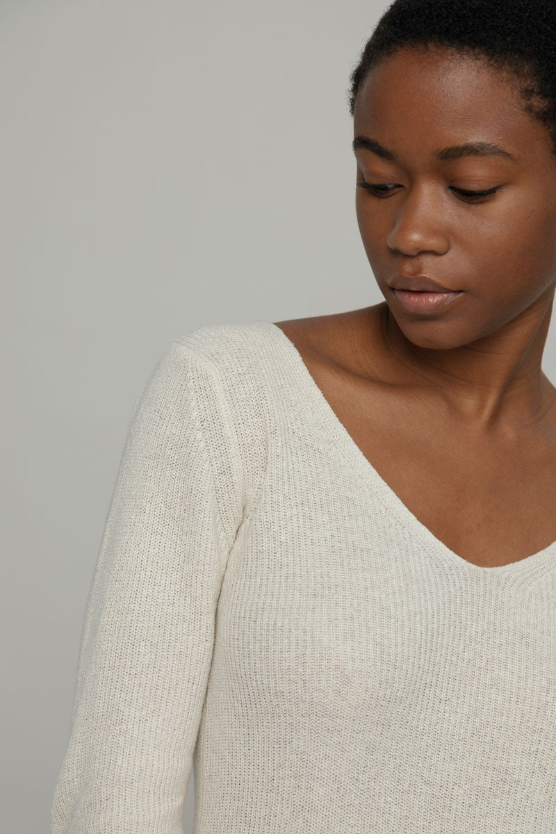 Seide Pullover Giselle weiss