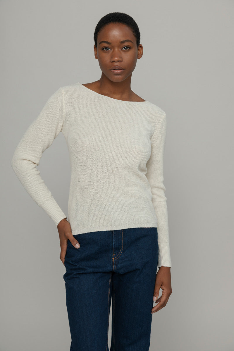 Seide Pullover Giselle weiss