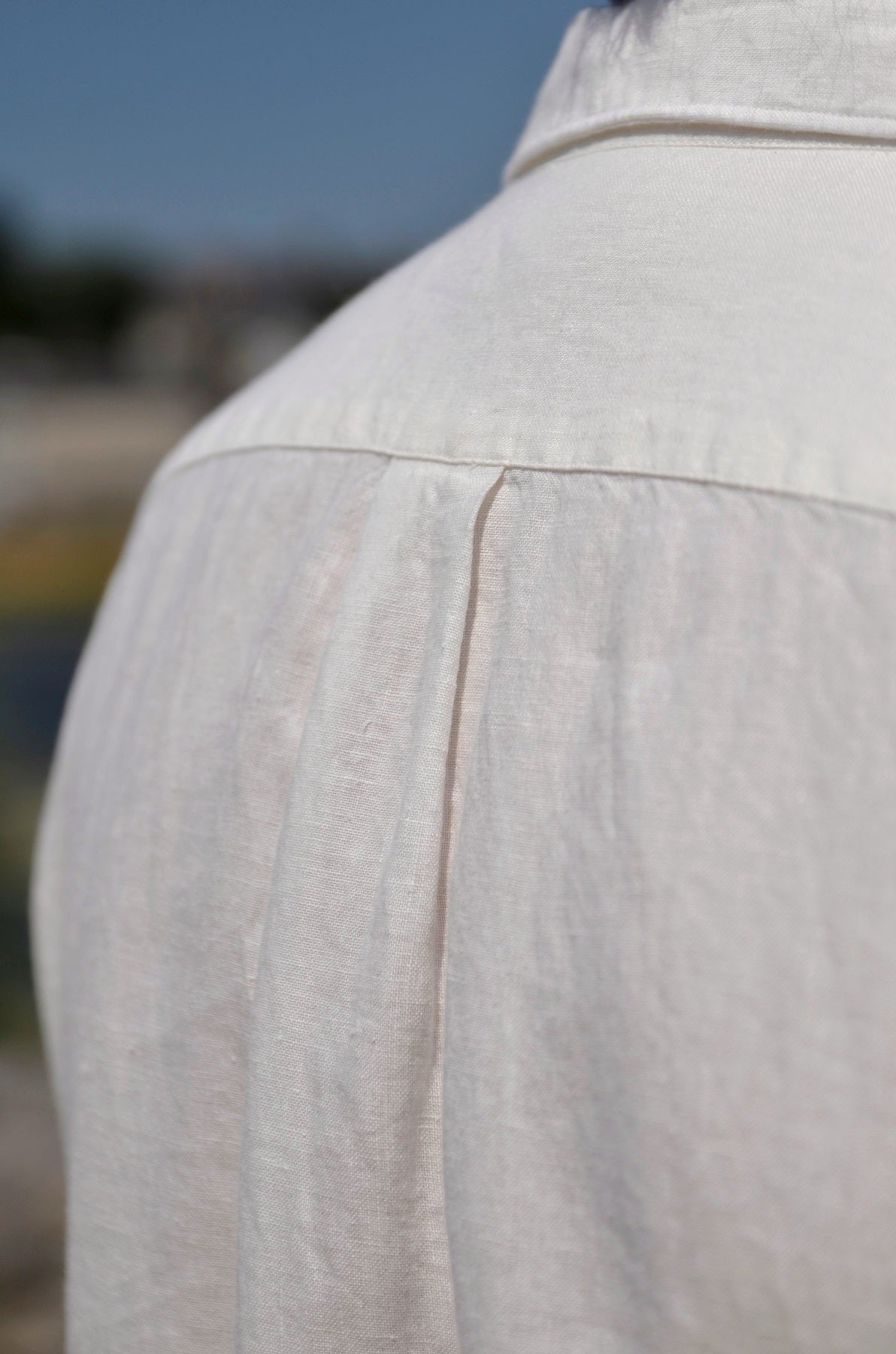 Chemise en lin blanche homme Oxford