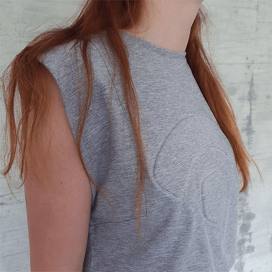 Top sans manches JEANNE Gris