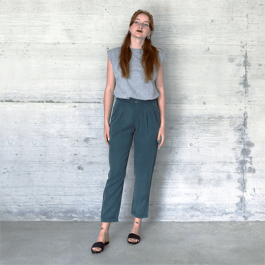 Top sans manches JEANNE Gris