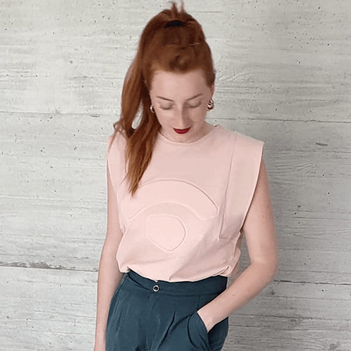 Top sans manches JEANNE Rose
