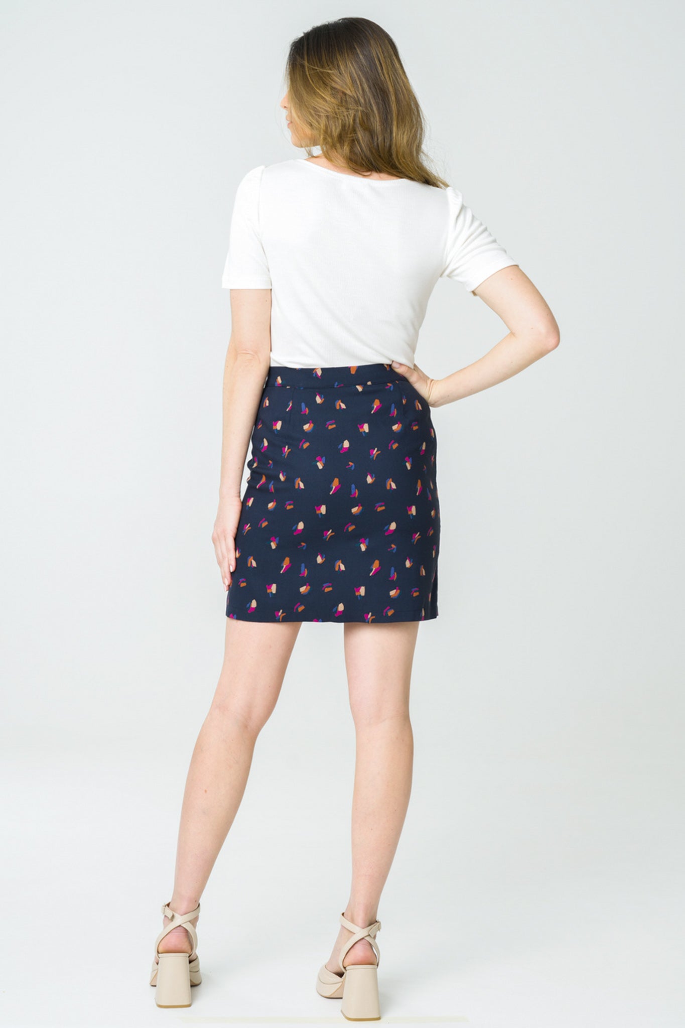 Agave Navy short skirt