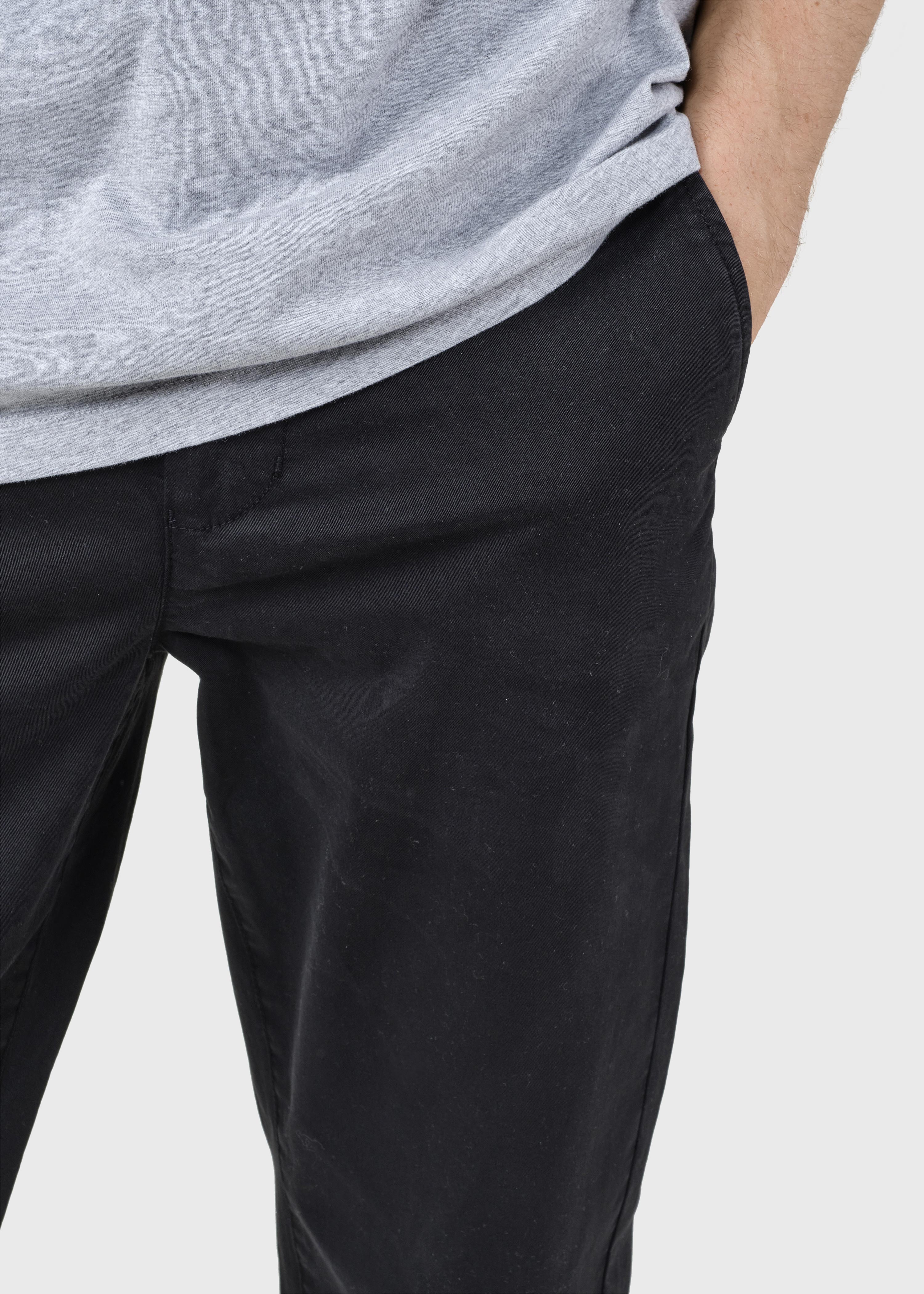 Chino en coton bio Allan Twill Noir