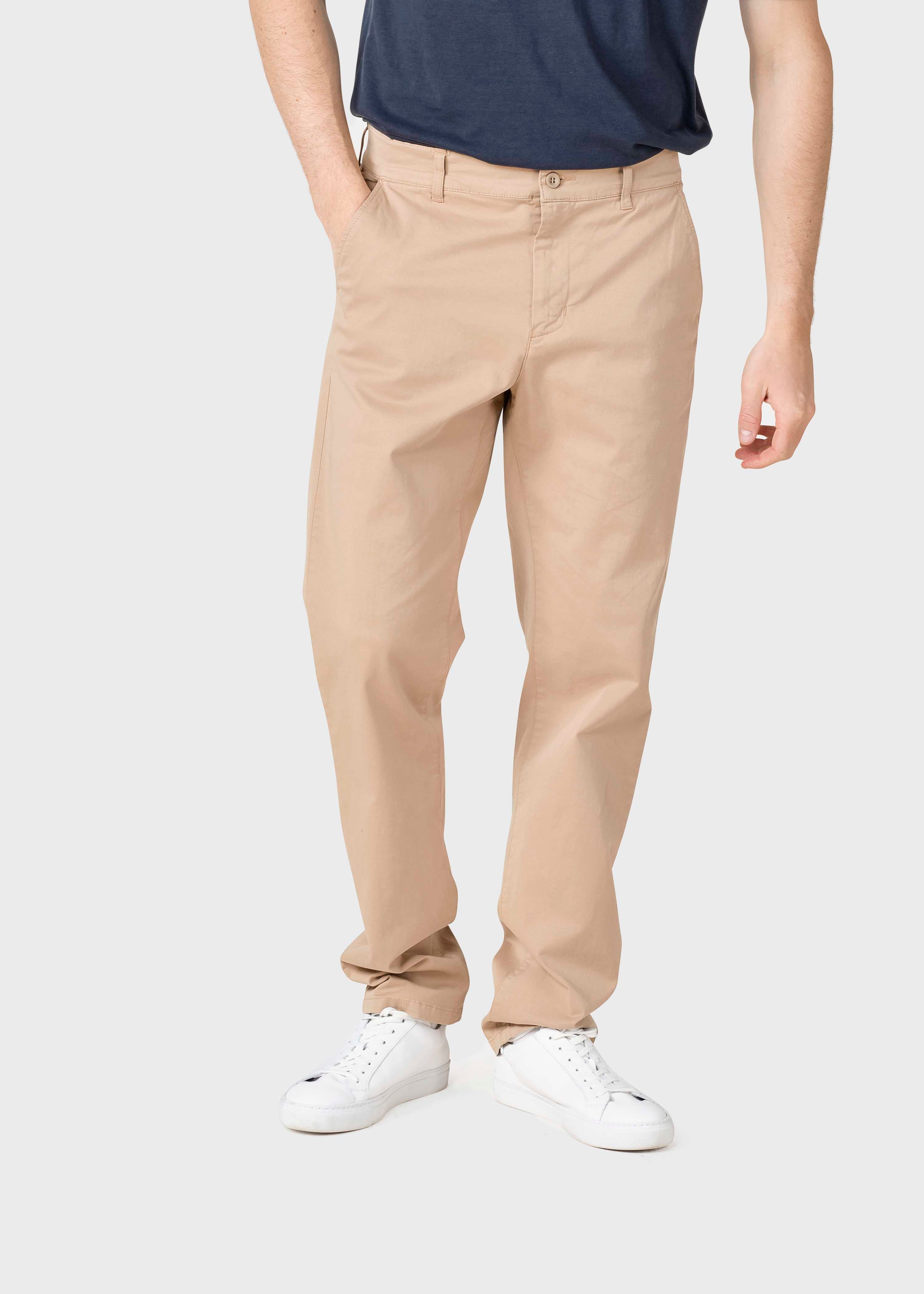 Chino Beige en coton bio Allan Twill