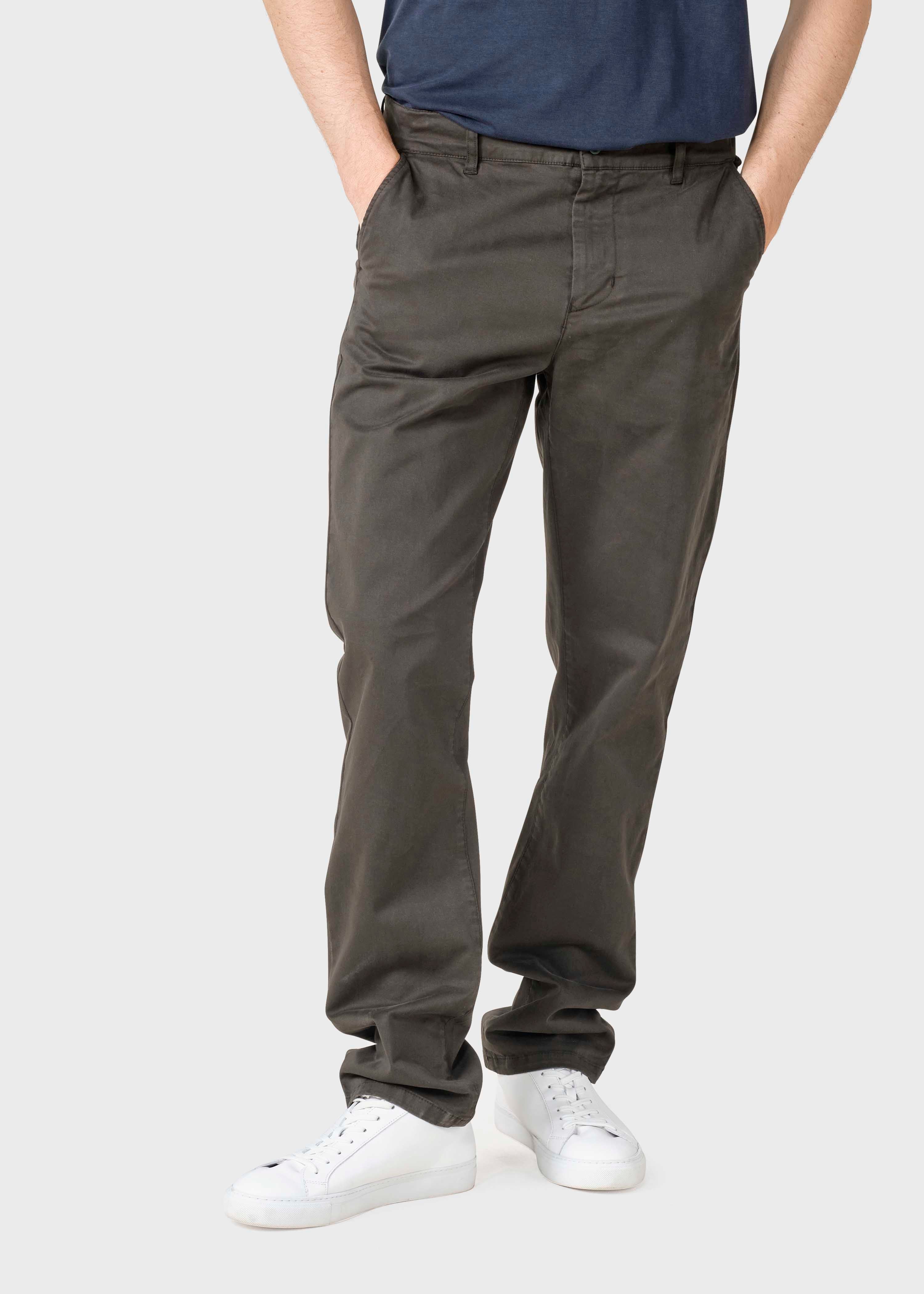 Chino en coton bio Allan Twill Olive