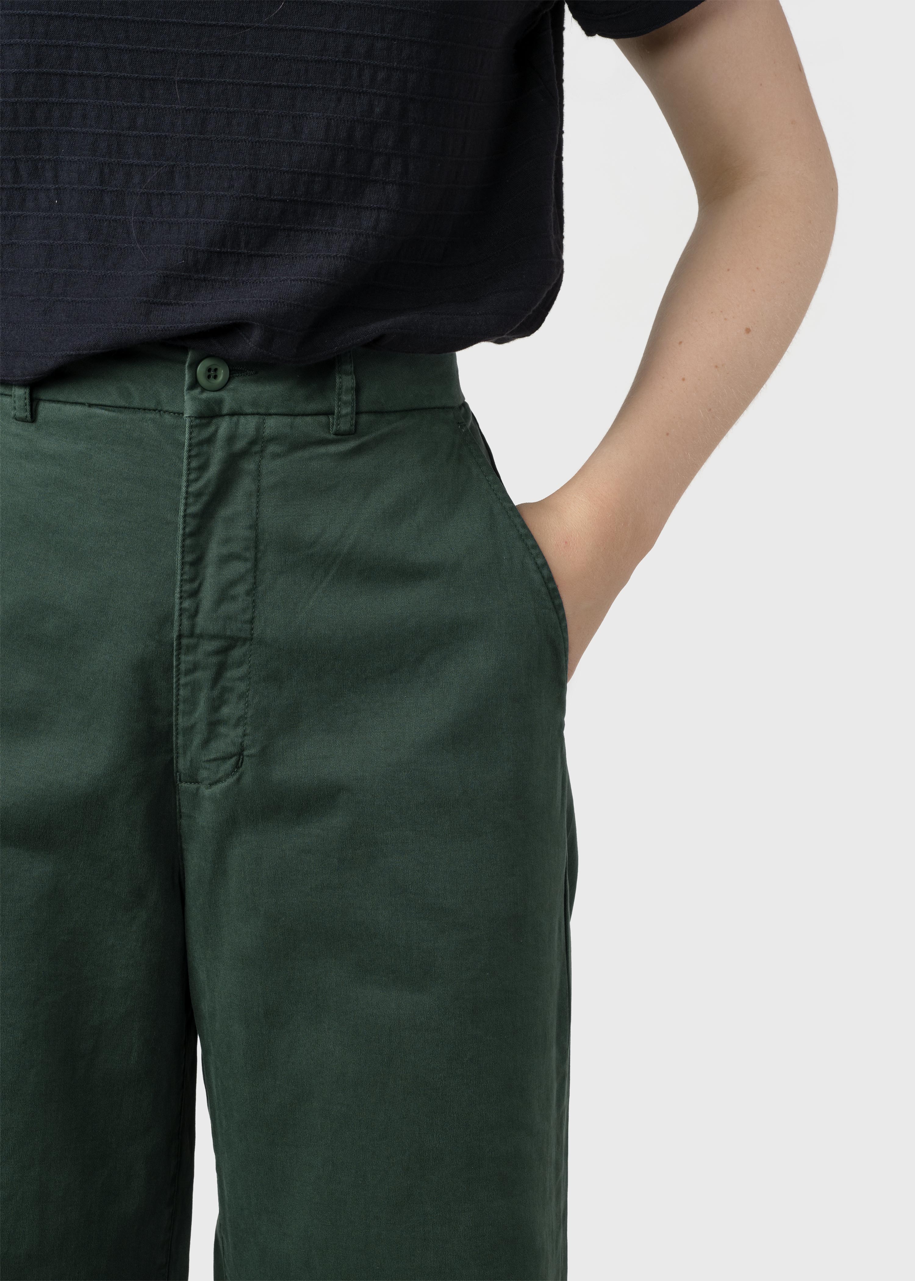 Pantalon loose taille haute Lydia Vert
