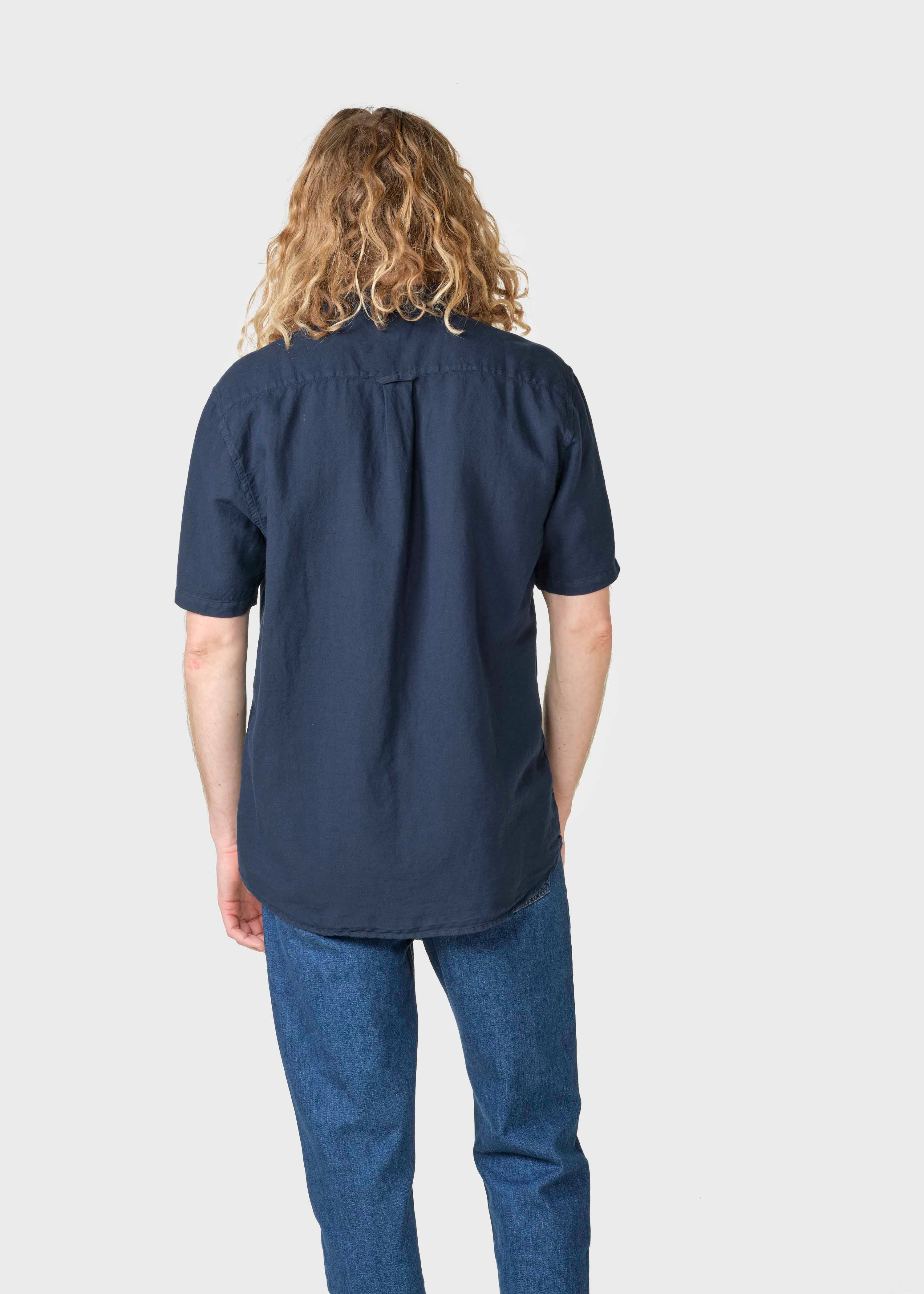Chemise en lin Mikkel marine