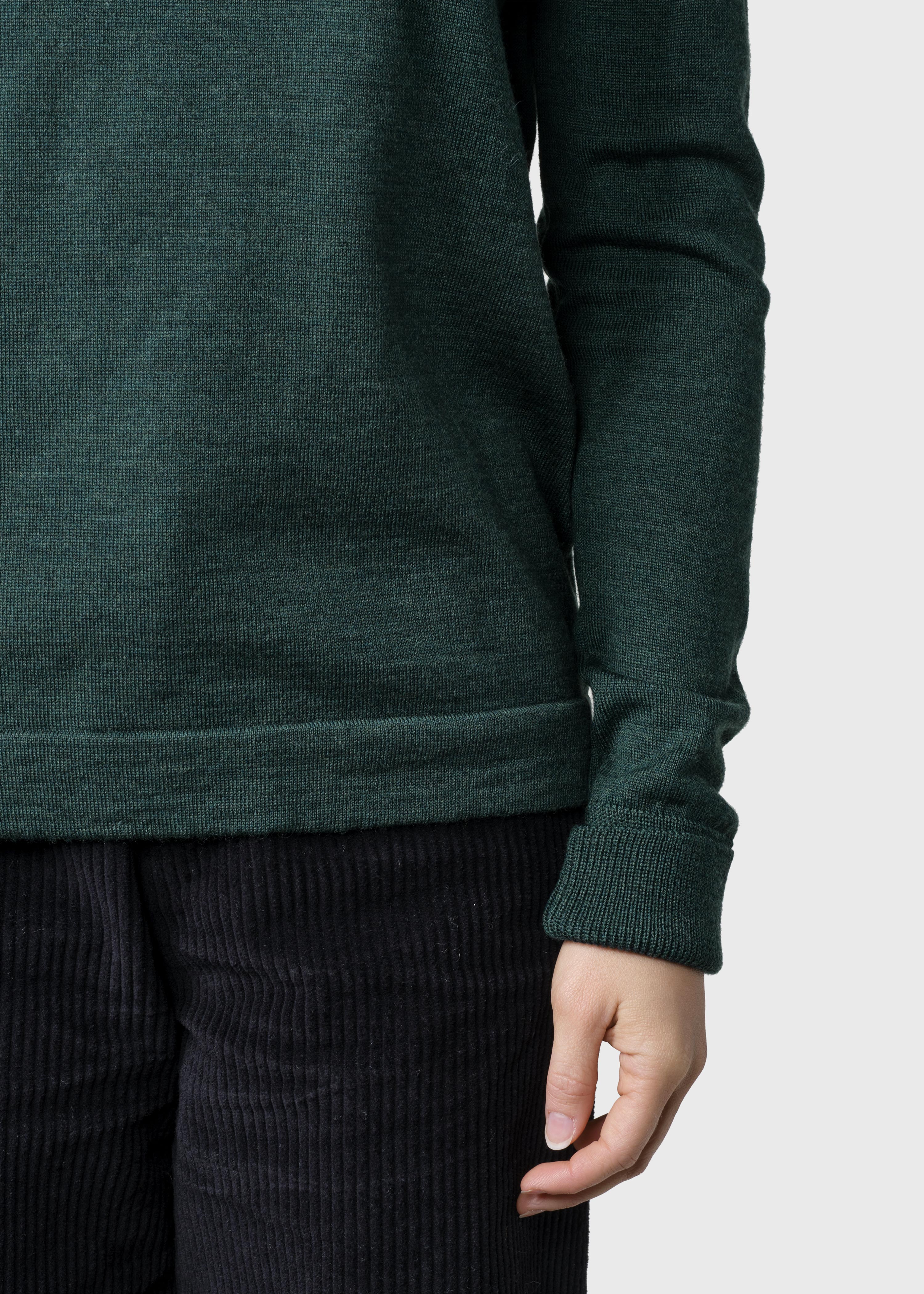 Women merino turtleneck Isabella Moss green