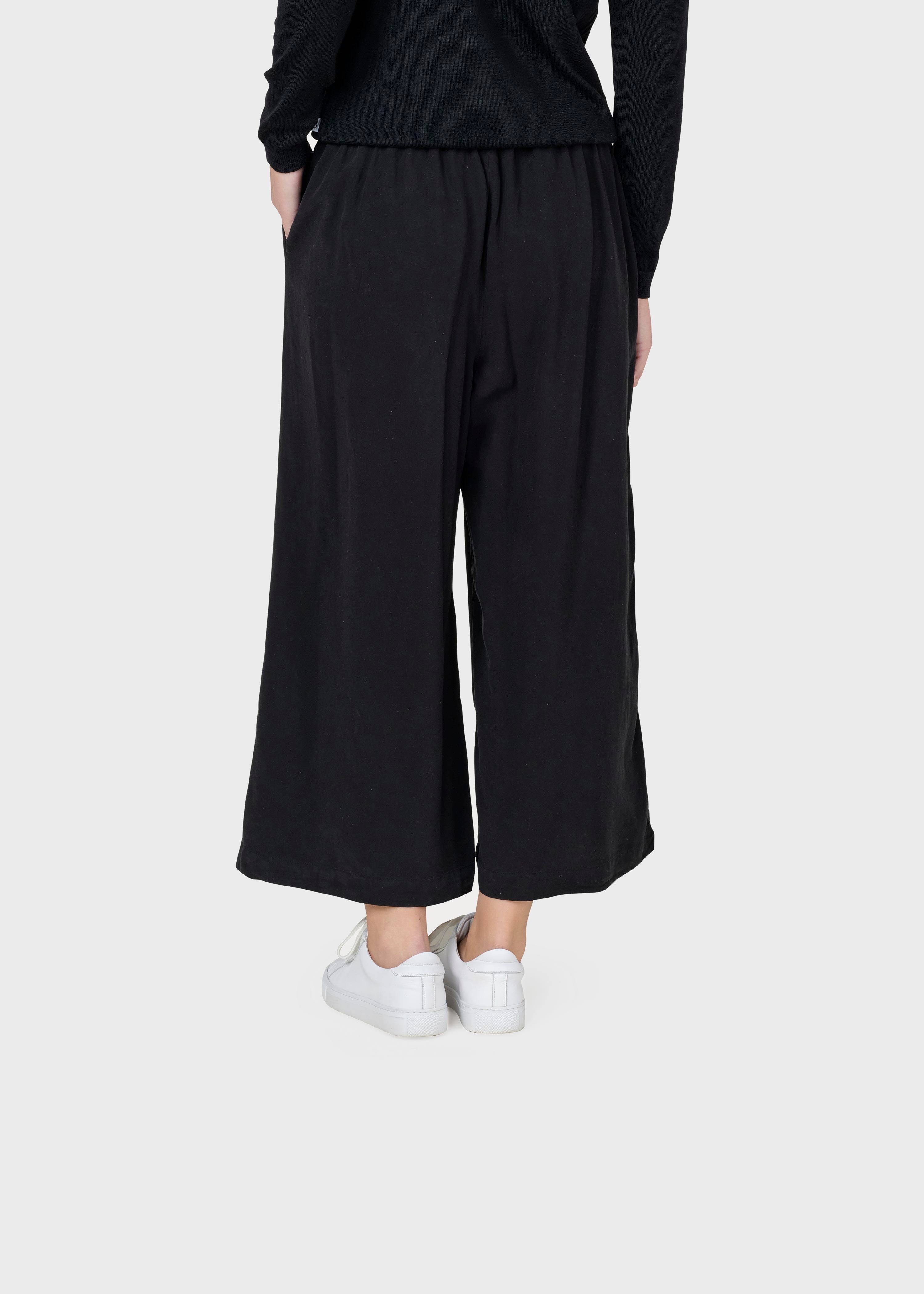 Schwarze Weite Hose Leonora