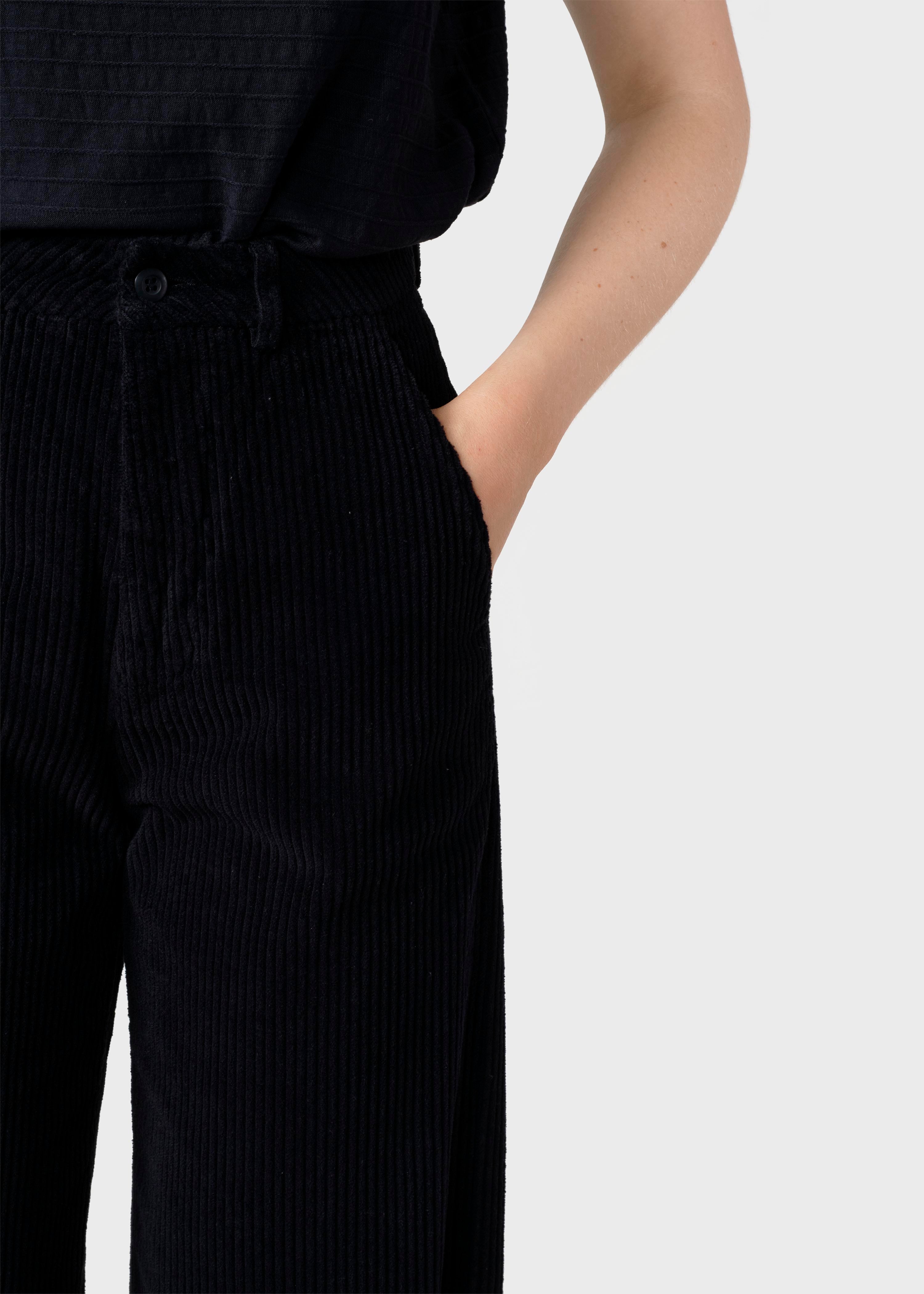 Pantalon velours large Femme Lydia Noir