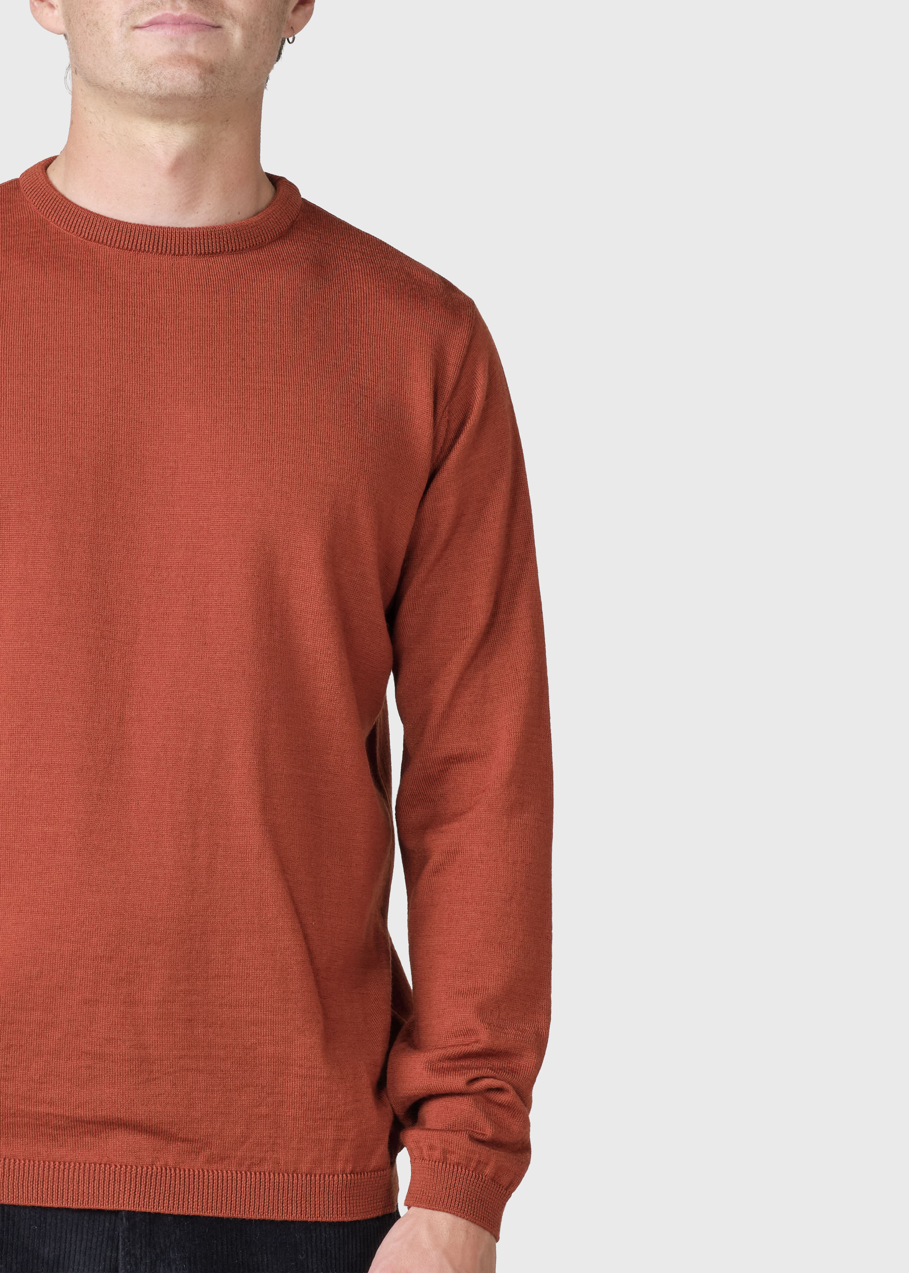 Pull fin merinos Rouille