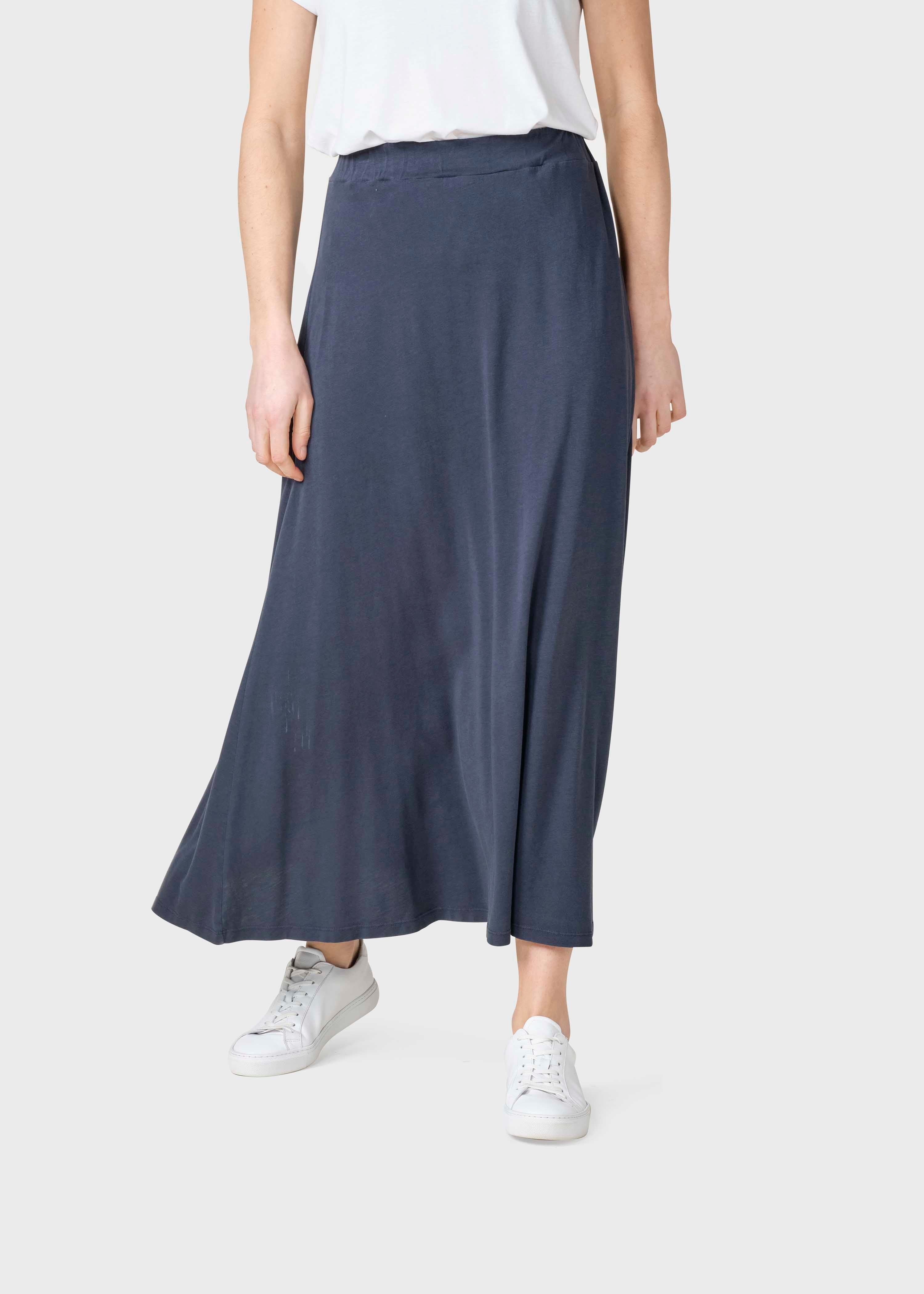Long slit skirt Nora Navy