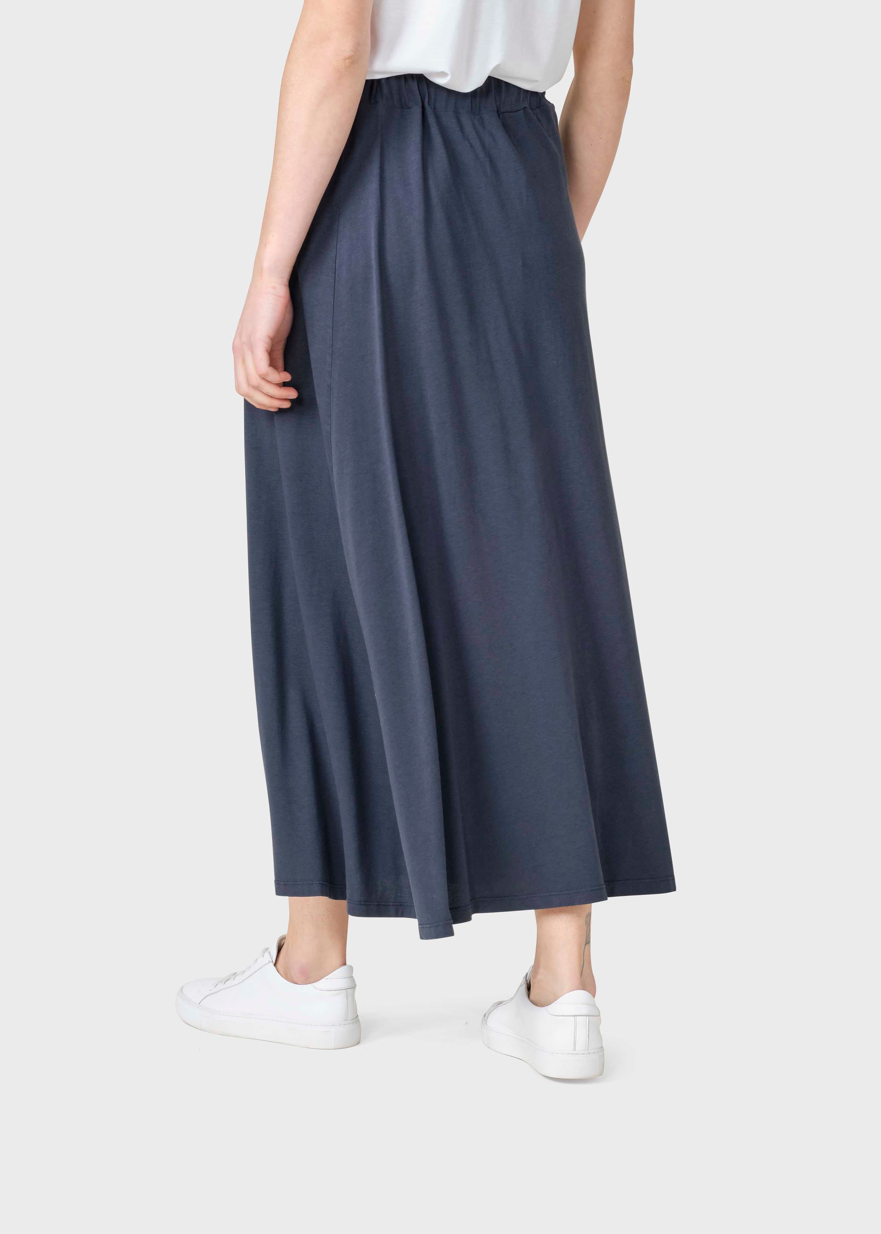 Long slit skirt Nora Navy