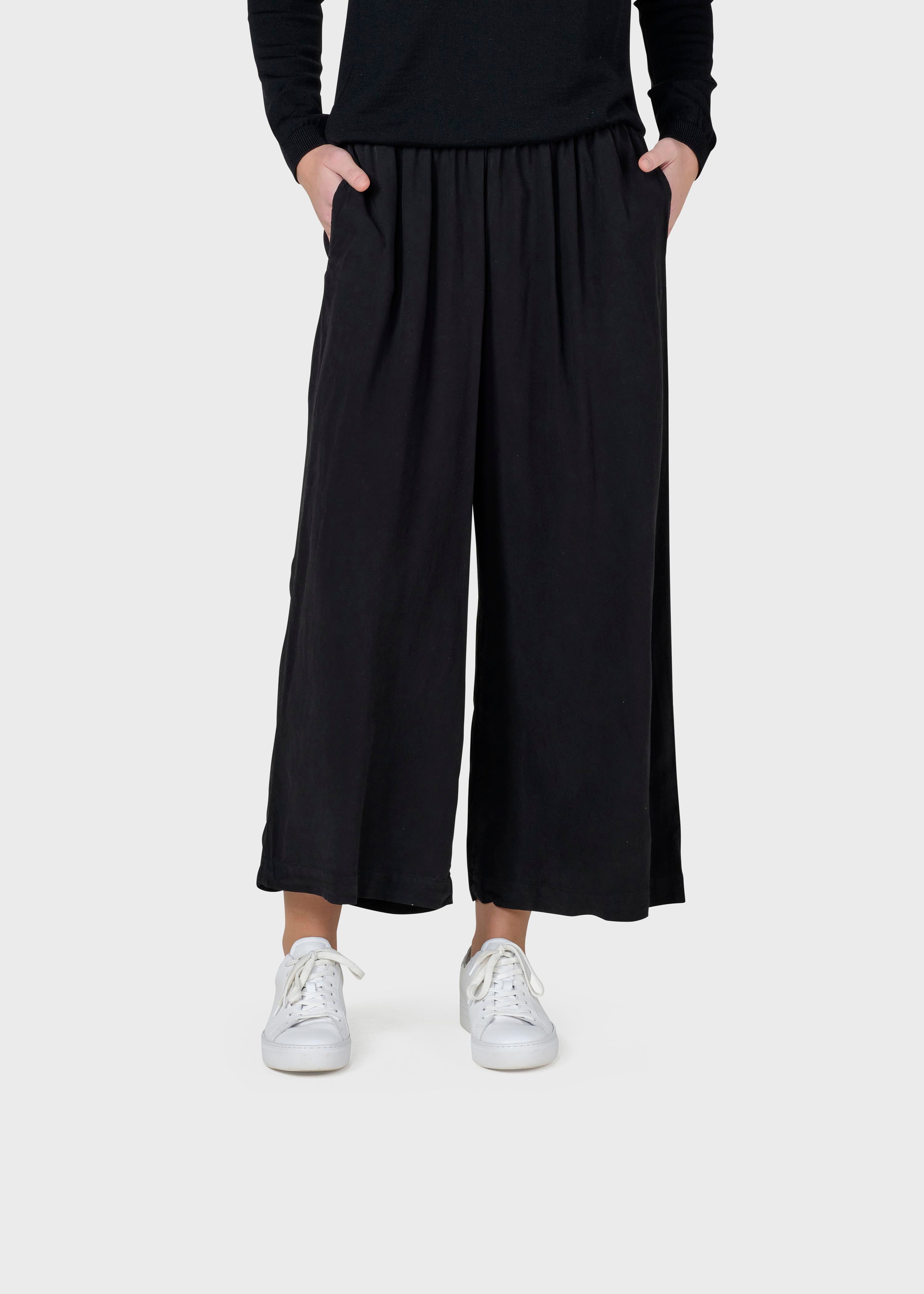 Schwarze Weite Hose Leonora