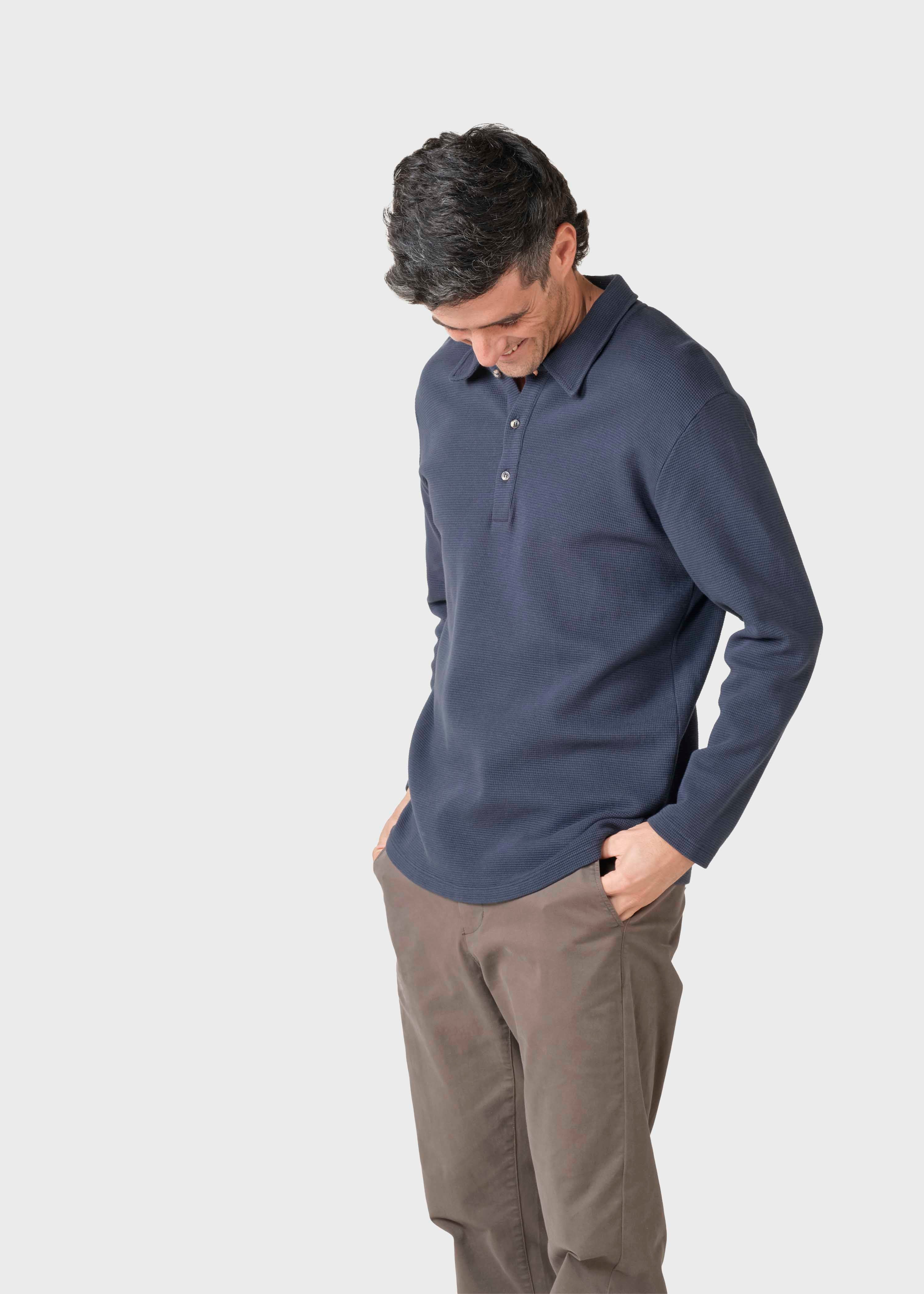 Long Sleeve Polo Shirt Banks navy