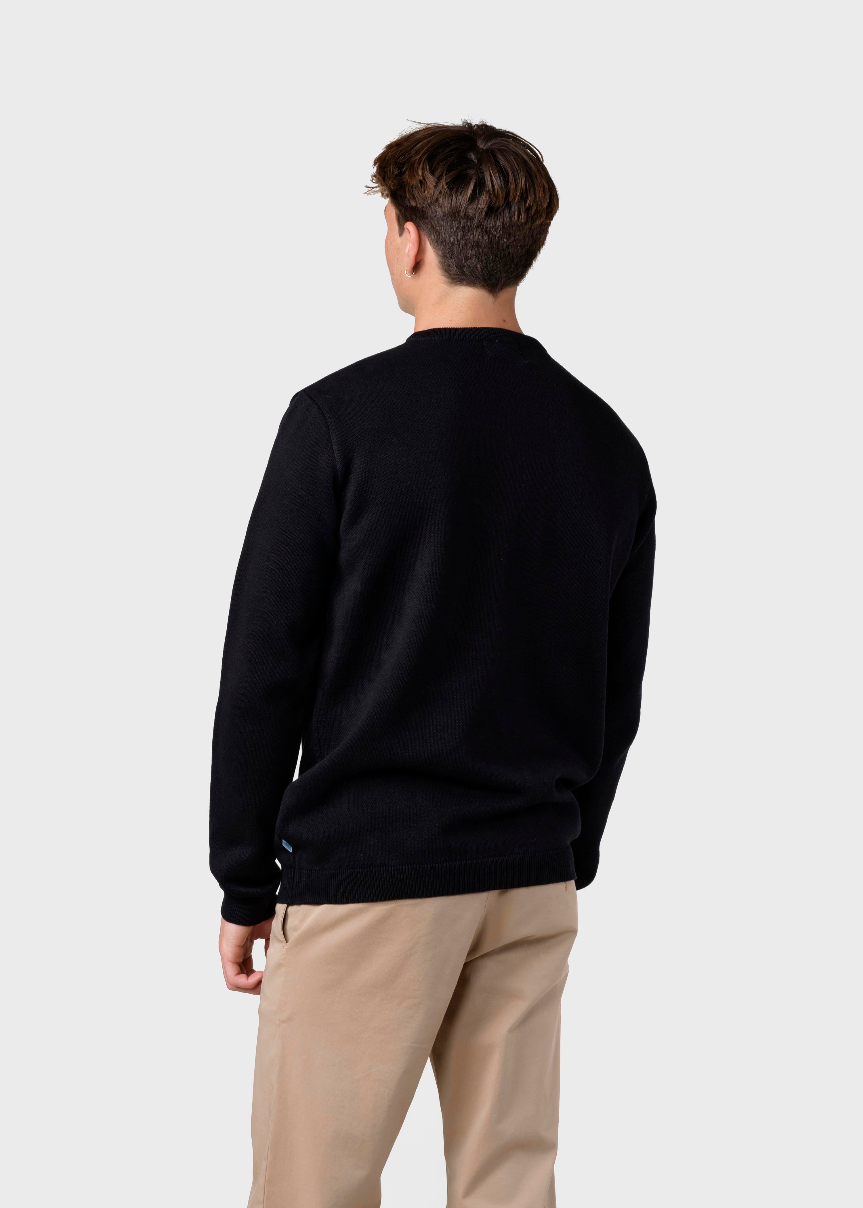 Basic black organic cotton knit