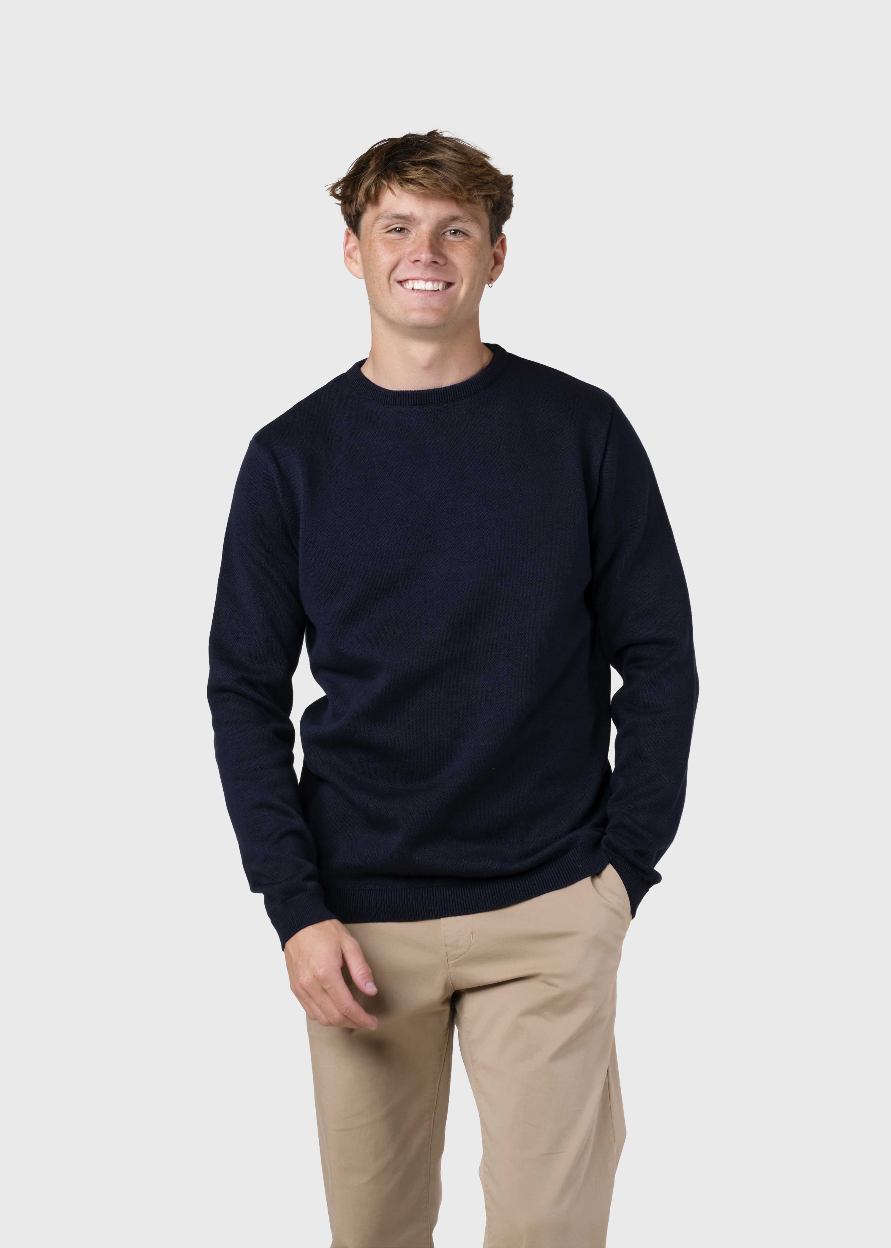 Basic navy organic cotton knit