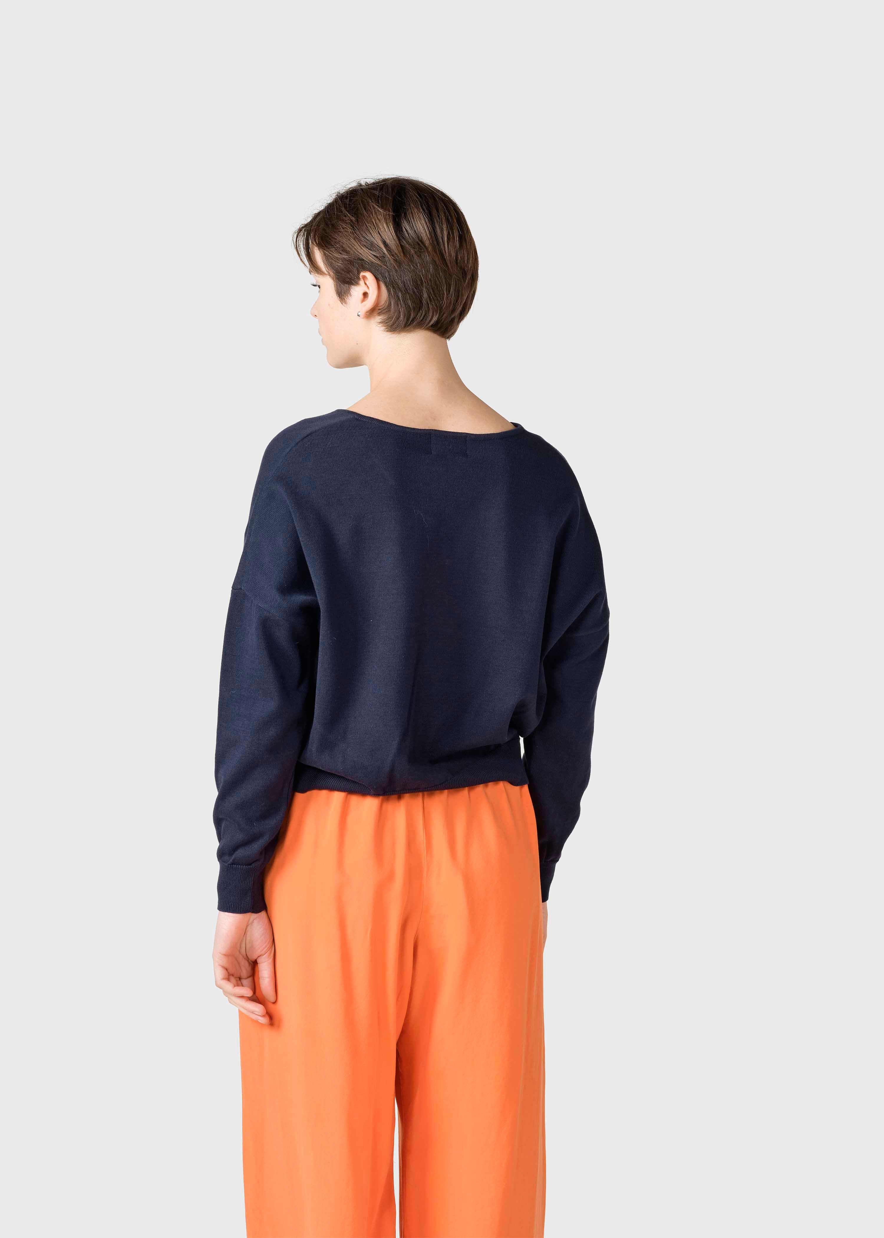 Randi Navy V-Neck Sweater