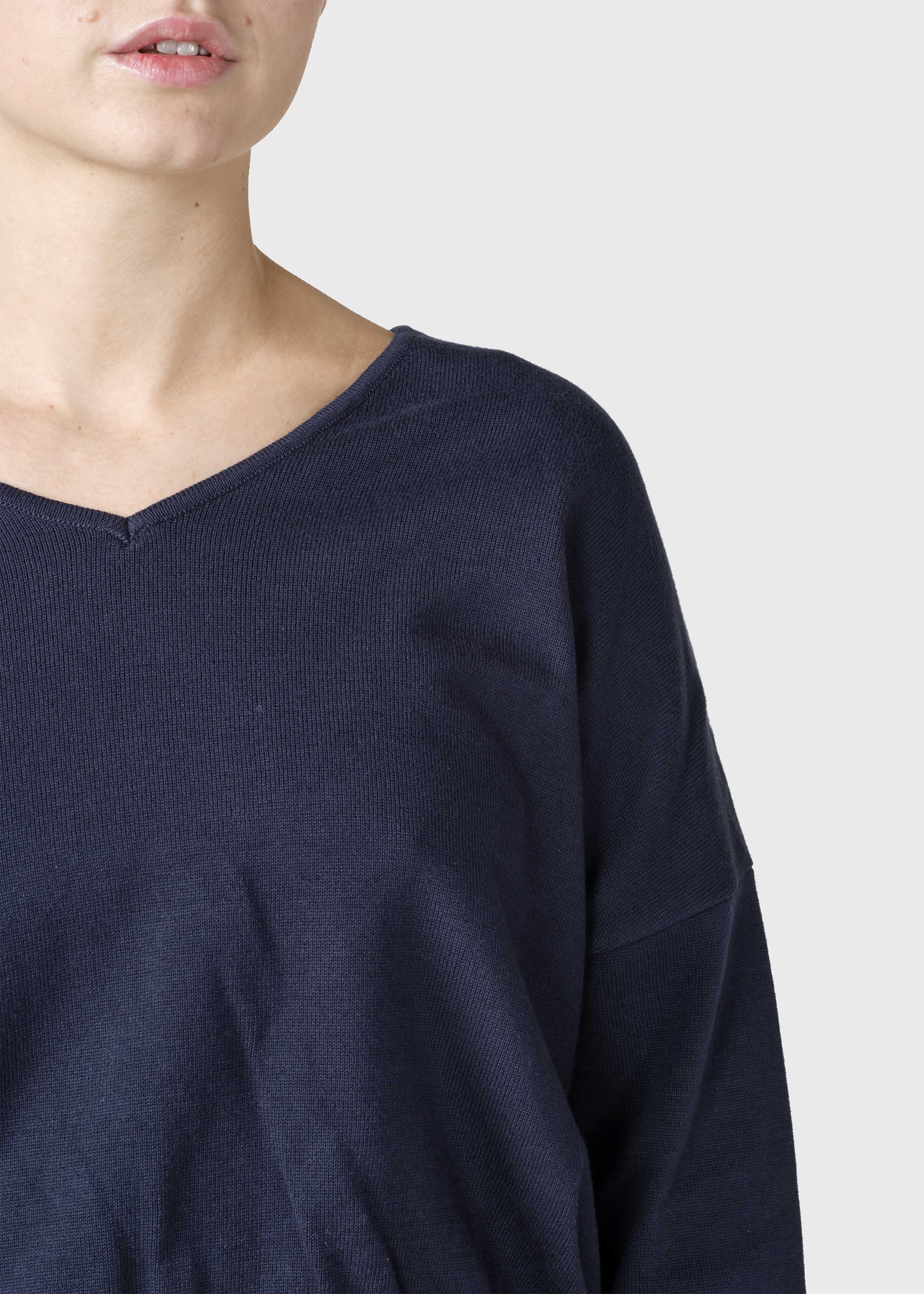Randi Navy V-Neck Sweater