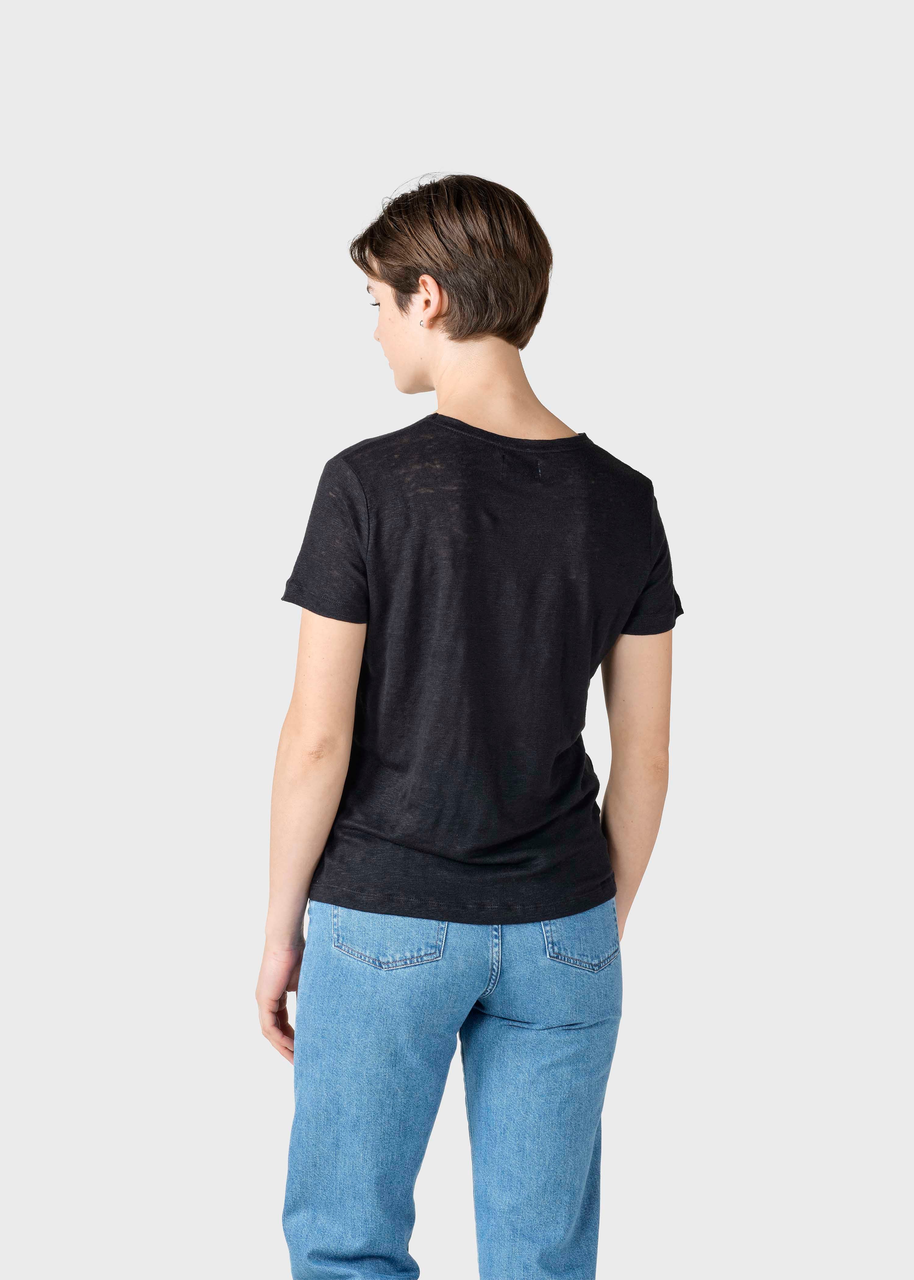 T-Shirt noir en lin Rikke