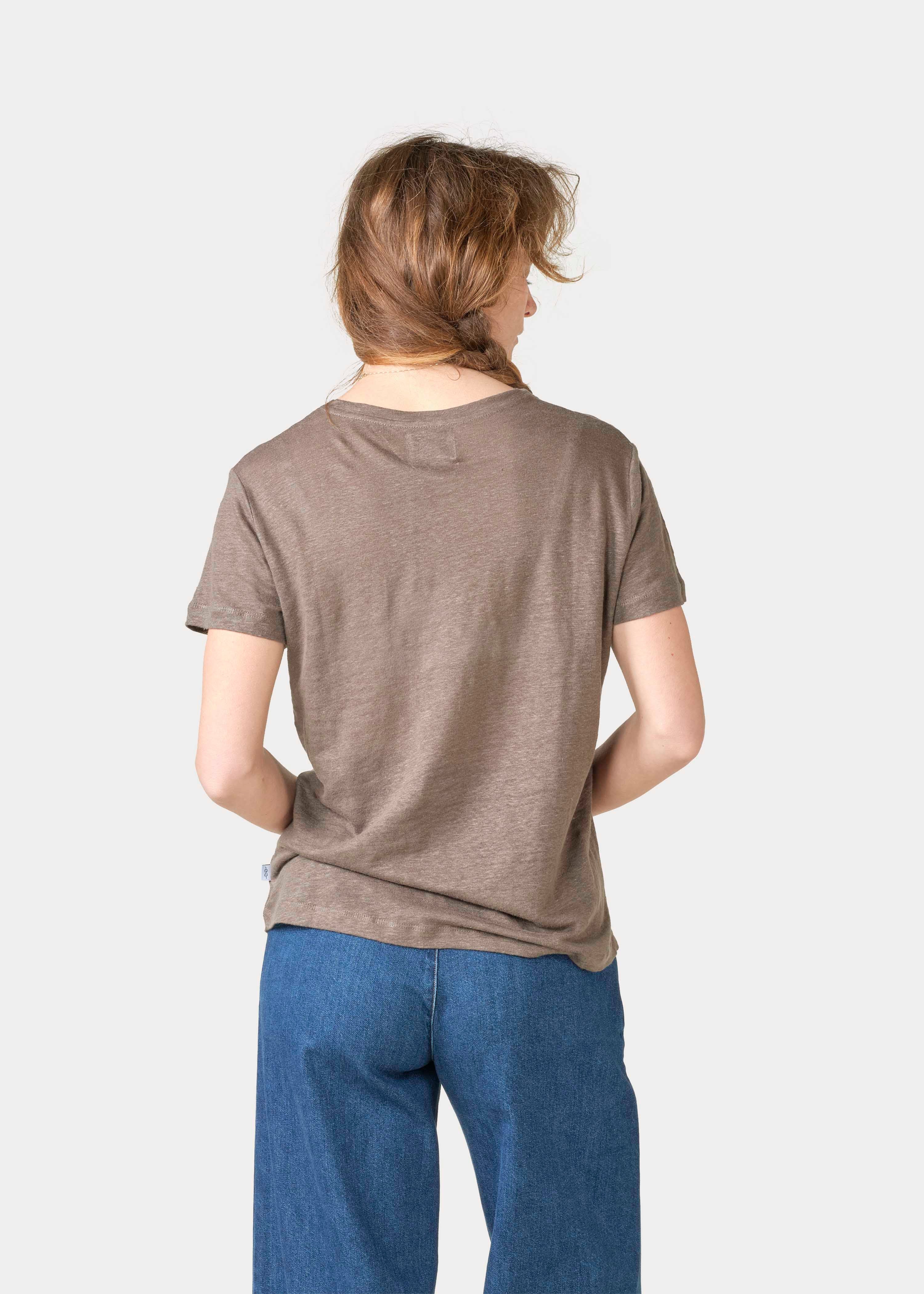 Linen T-shirt Rikke Taupe