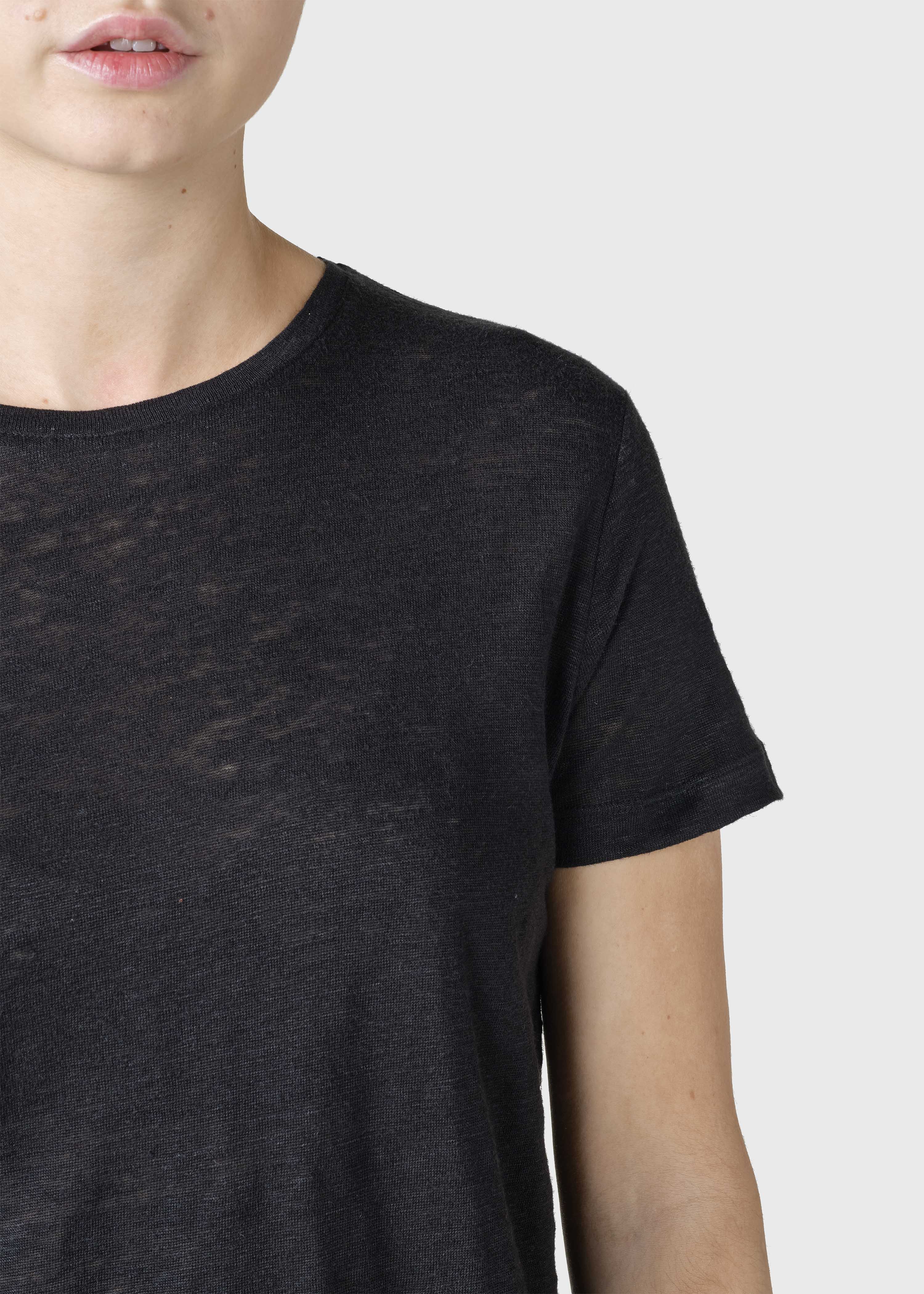T-Shirt noir en lin Rikke