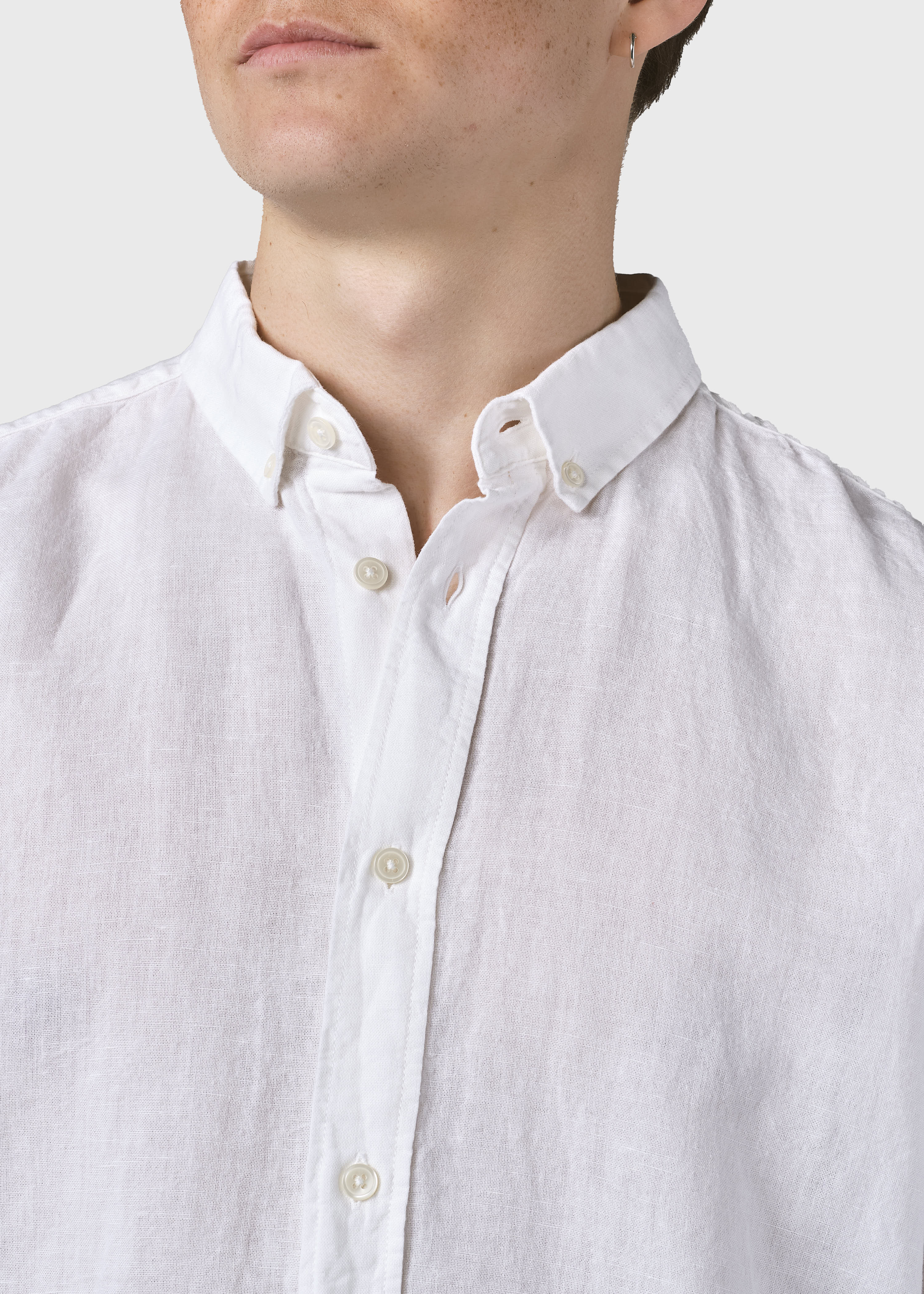 Chemisette en lin blanche Mikkel